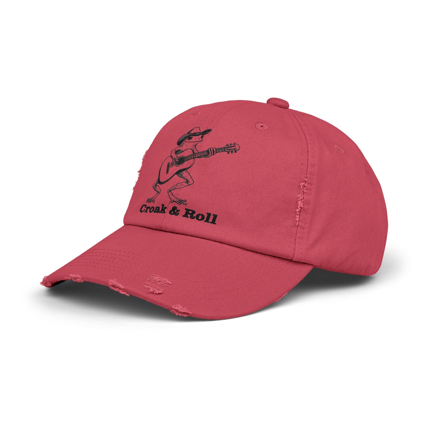 Croak and Roll Ball Cap - Frog Cowboy Guitar Hat