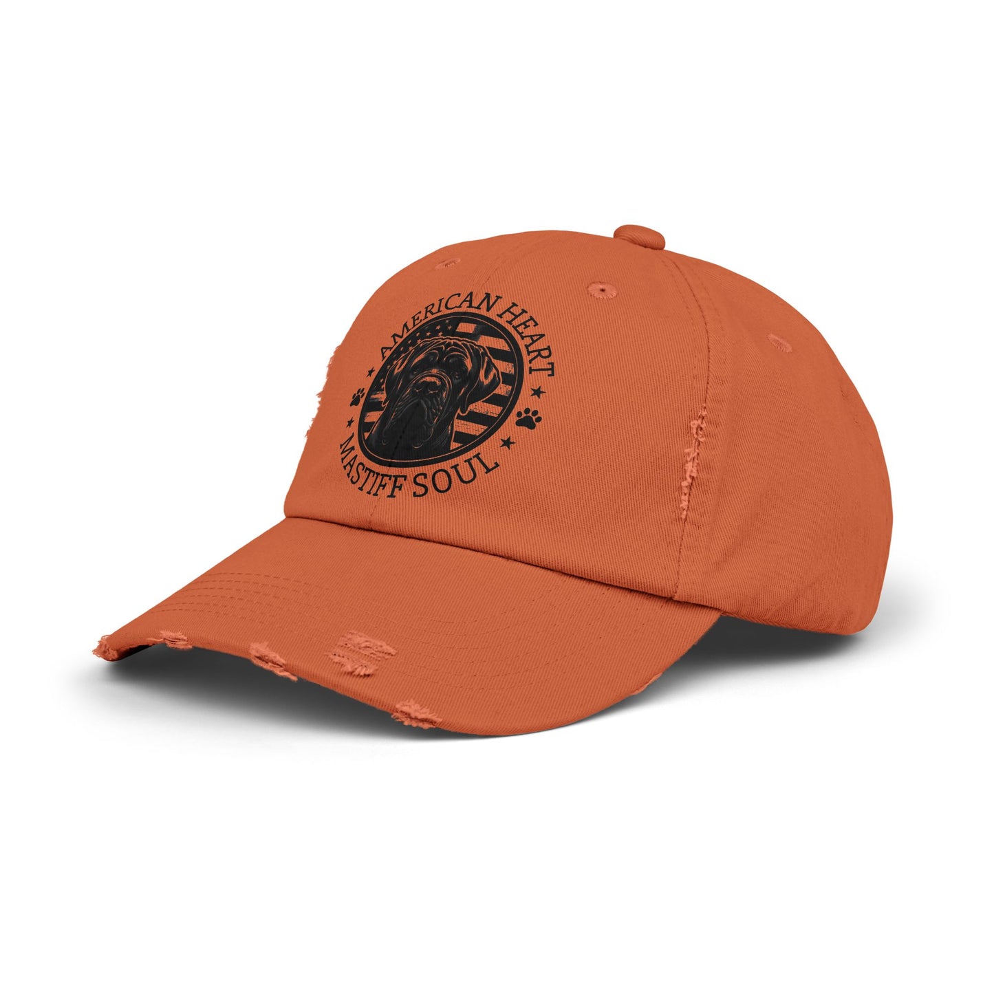 American Heart Mastiff Soul Ball Cap - Patriotic Dog Lover Hat