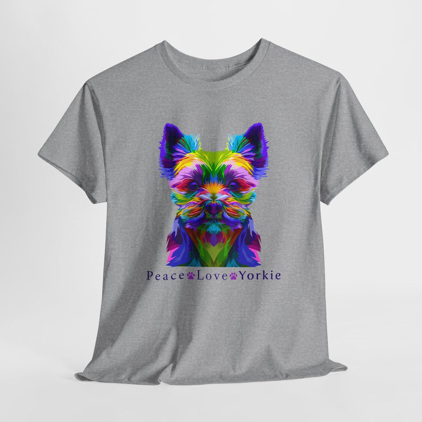 Yorkie T-Shirt For Yorkshire Terrier TShirt For Favorite Dog Breed T Shirt For Peace Love Yorkie Shirt For Dog Lover Gift