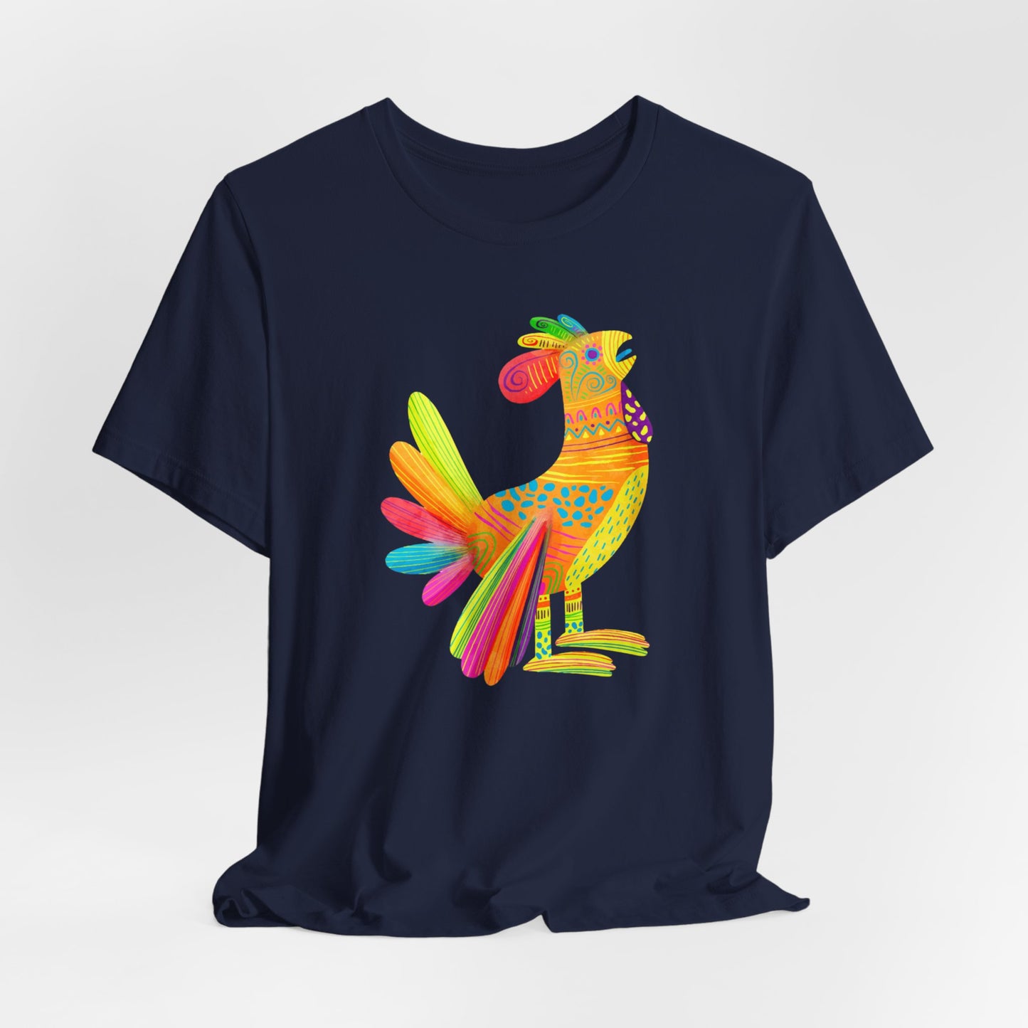 Mexican Folk Art T-Shirt For Watercolor Rooster T Shirt For Cinco de Mayo TShirt