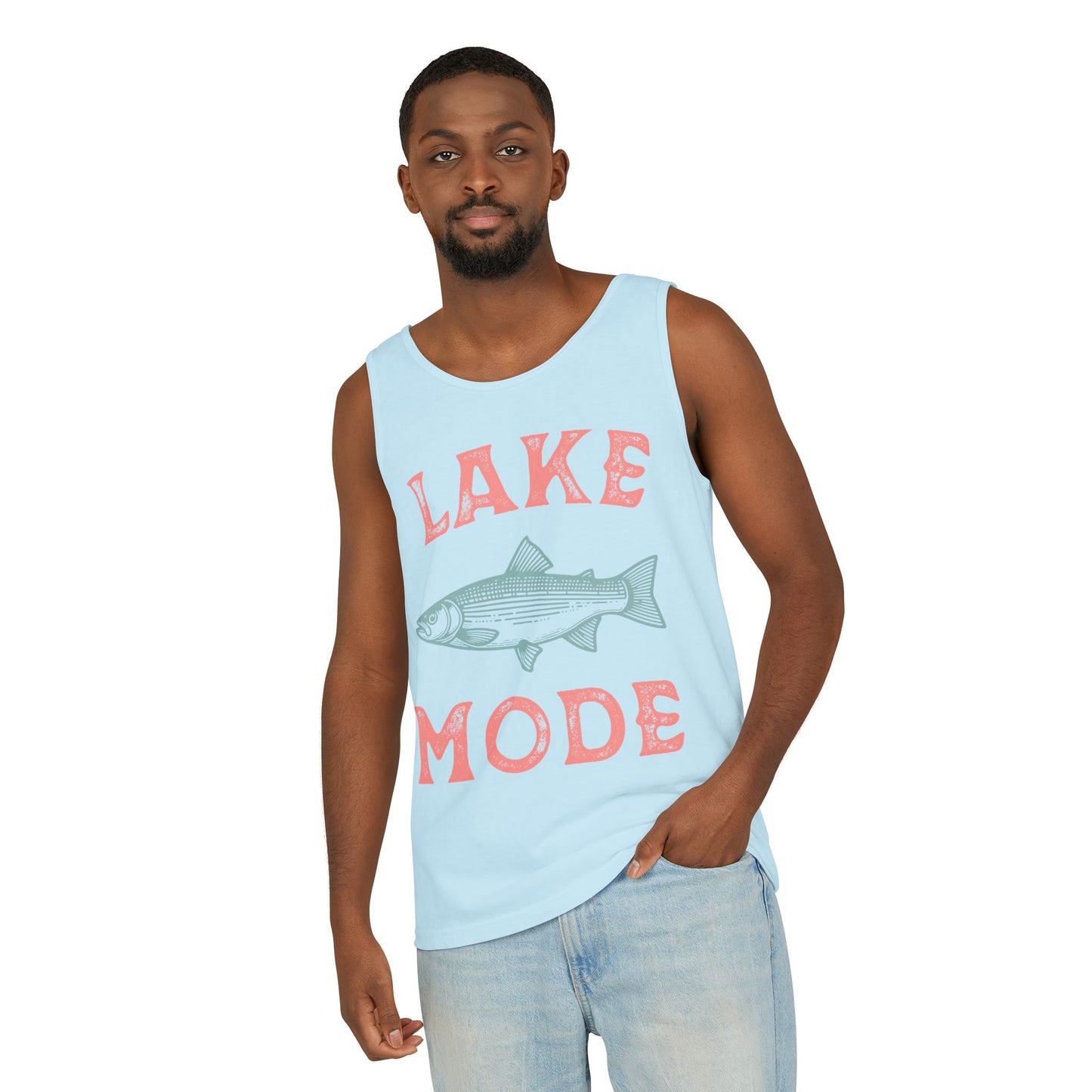 Lake Mode Tank Top For Fishing Shirt For Summer Vacation Tee