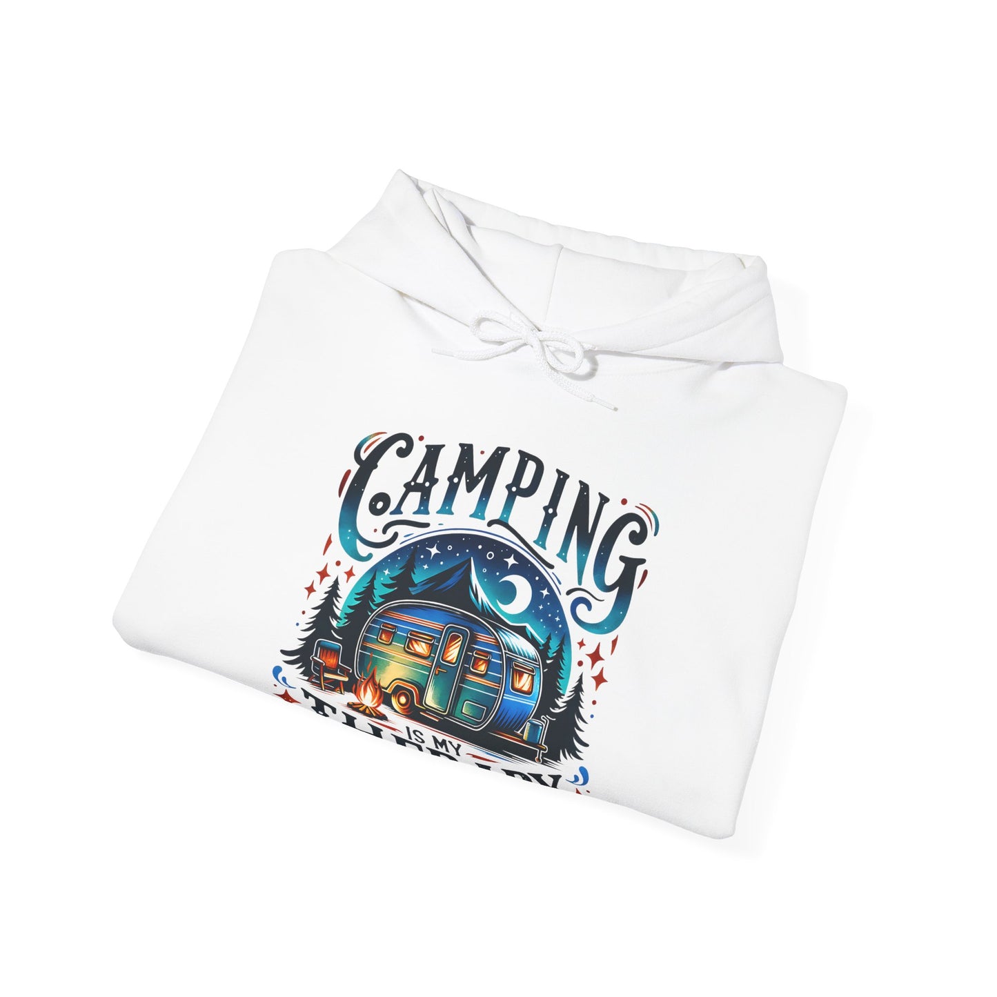 Camping Is My Therapy Hoodie ForCanned Ham Hooded Sweatshirt For Cozy Camp Hoodie