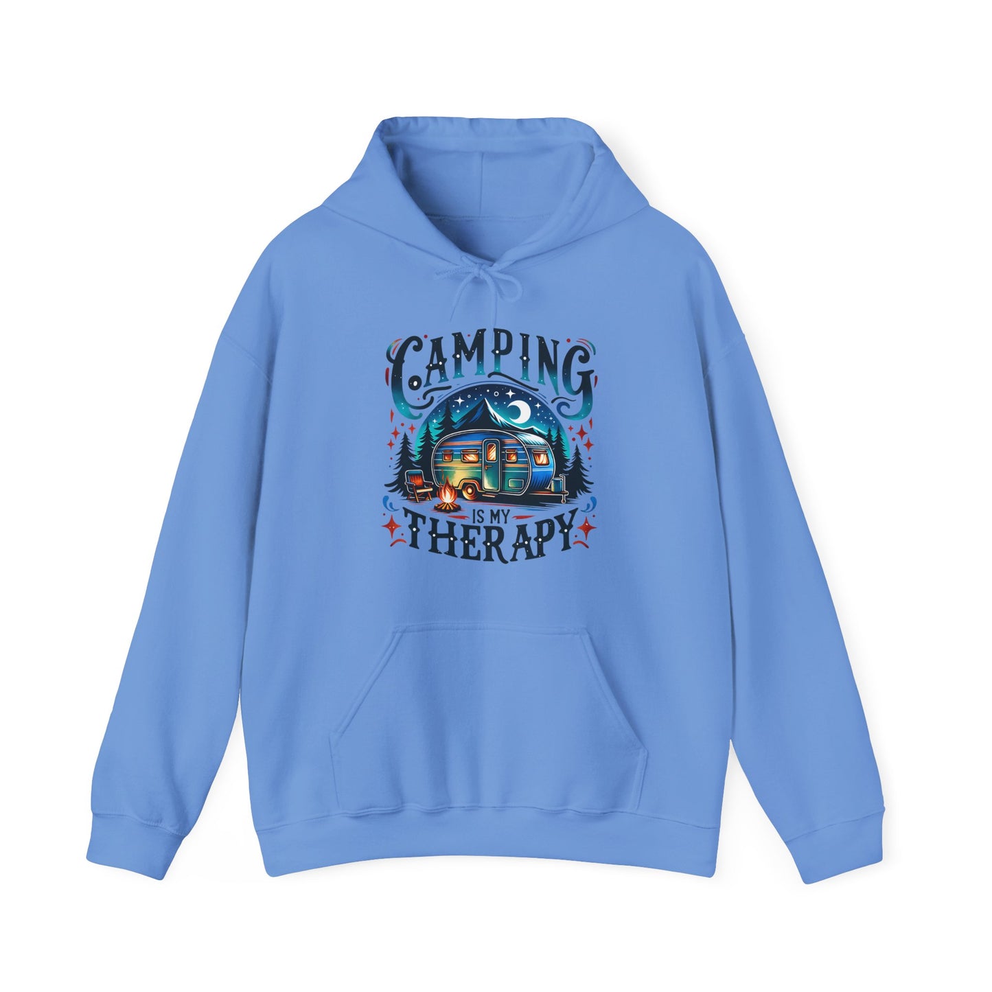 Camping Is My Therapy Hoodie ForCanned Ham Hooded Sweatshirt For Cozy Camp Hoodie