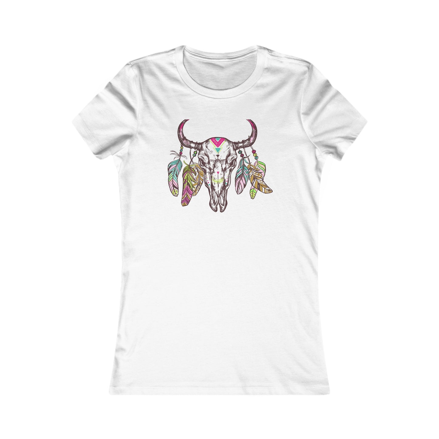 BOHO T-Shirt For Bohemian T Shirt For Steer TShirt For Skull Shirt For Woman Tee For Girl Gift