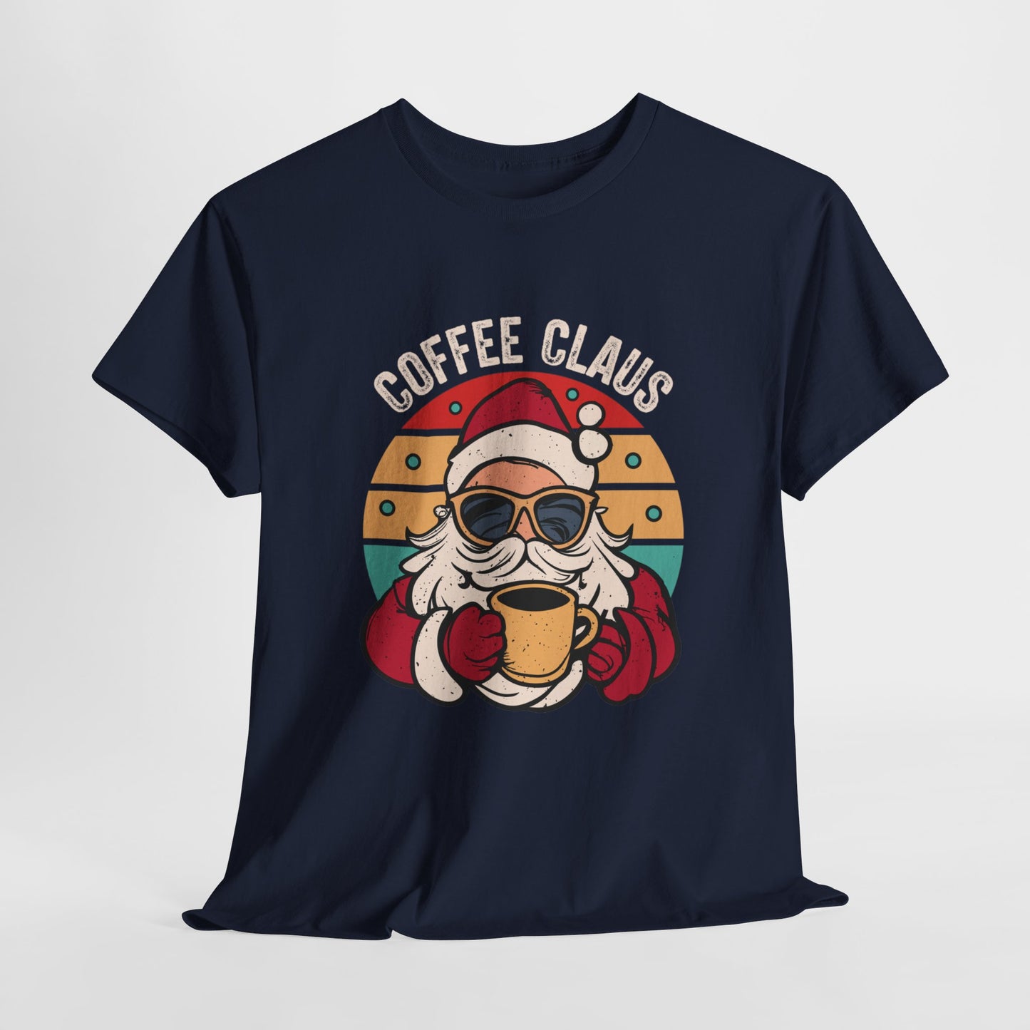 Festive Coffee T-Shirt For Santa Claus T Shirt For Holiday Vibes TShirt For Christmas Tee