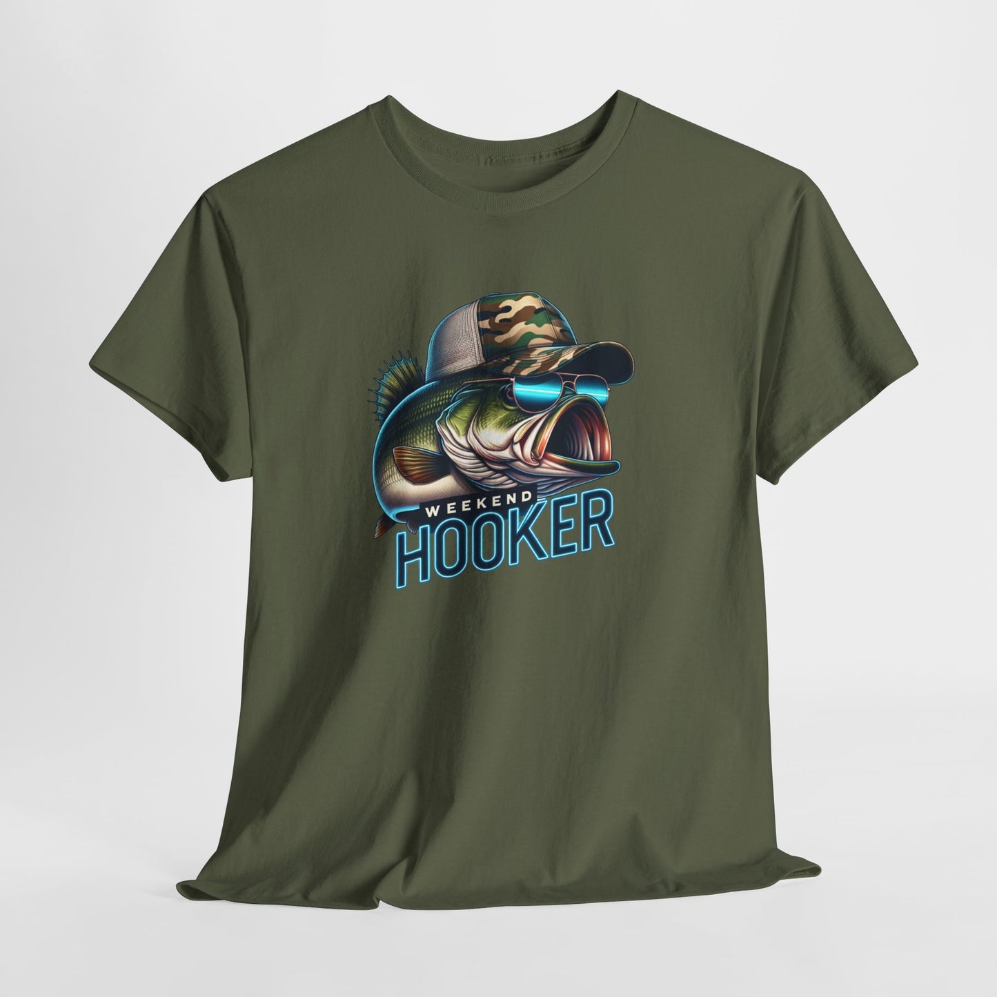 Punny Fishing T-Shirt For Bass Fisherman T Shirt For Weekend Hooker TShirt