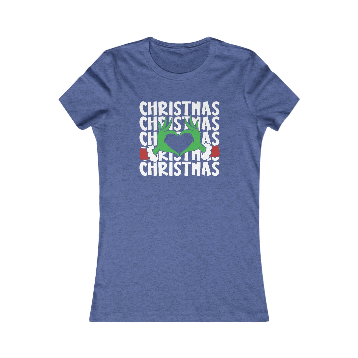 Grinch T-Shirt For Merry Christmas TShirt For Heart T Shirt For Cute Holiday Tee For Women