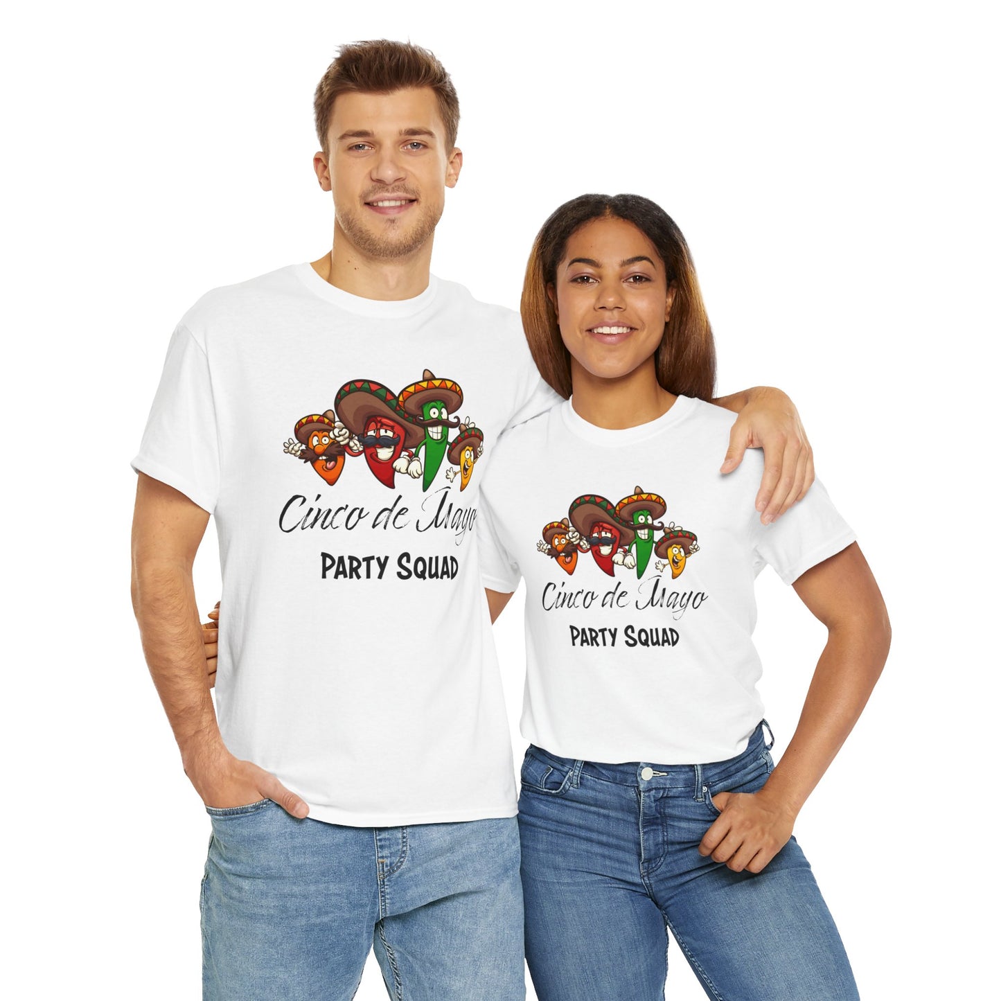 Party Squad T-Shirt for Cinco de Mayo T Shirt For Funny Fiesta Chilies Holiday TShirt