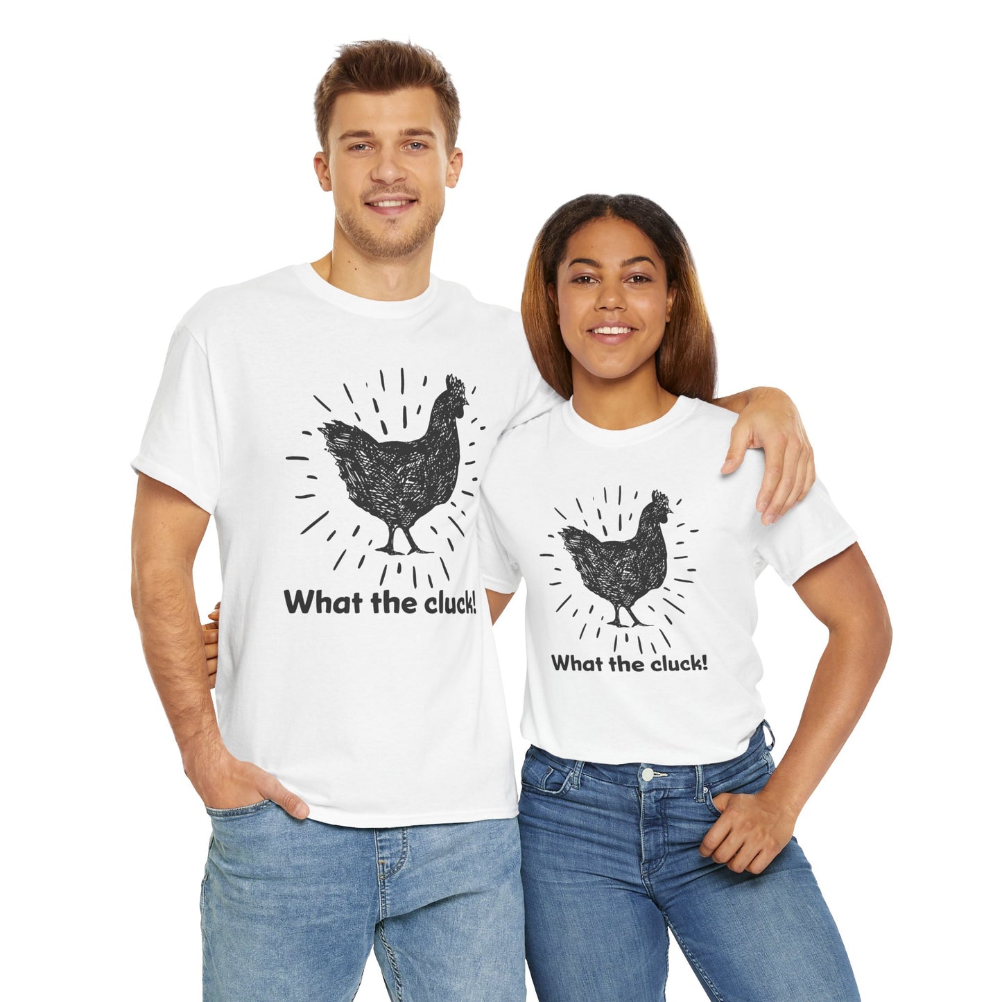 Funny Chicken T-Shirt For What The Cluck TShirt For Hen T Shirt For Farm Girl Shirt For Women T-Shirt For Chicken Owner Tee For Fun Chicken Gift