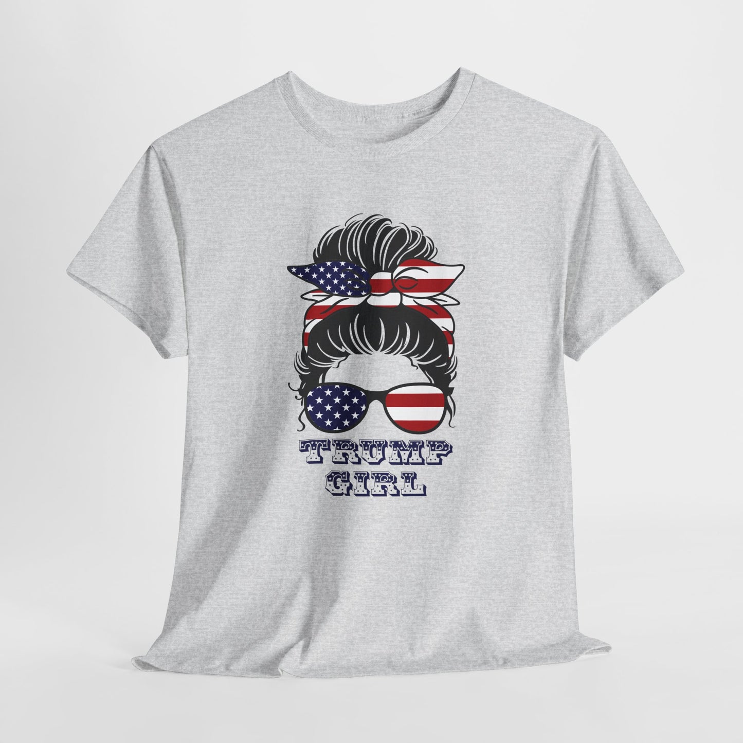 Trump Girl T-Shirt Conservative TShirt Patriotic Shirt For Conservative Women Messy Bun T Shirt Mother's Day Gift Conservative Gift Idea