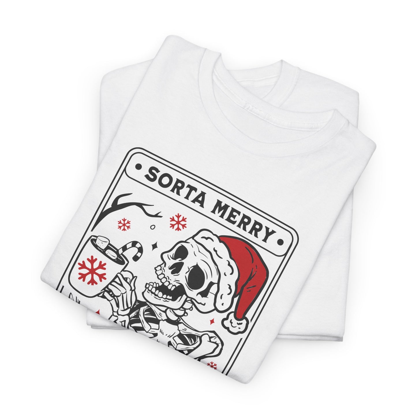 Sorta Scary T-Shirt For Christmas TShirt For Santa Skeleton T Shirt