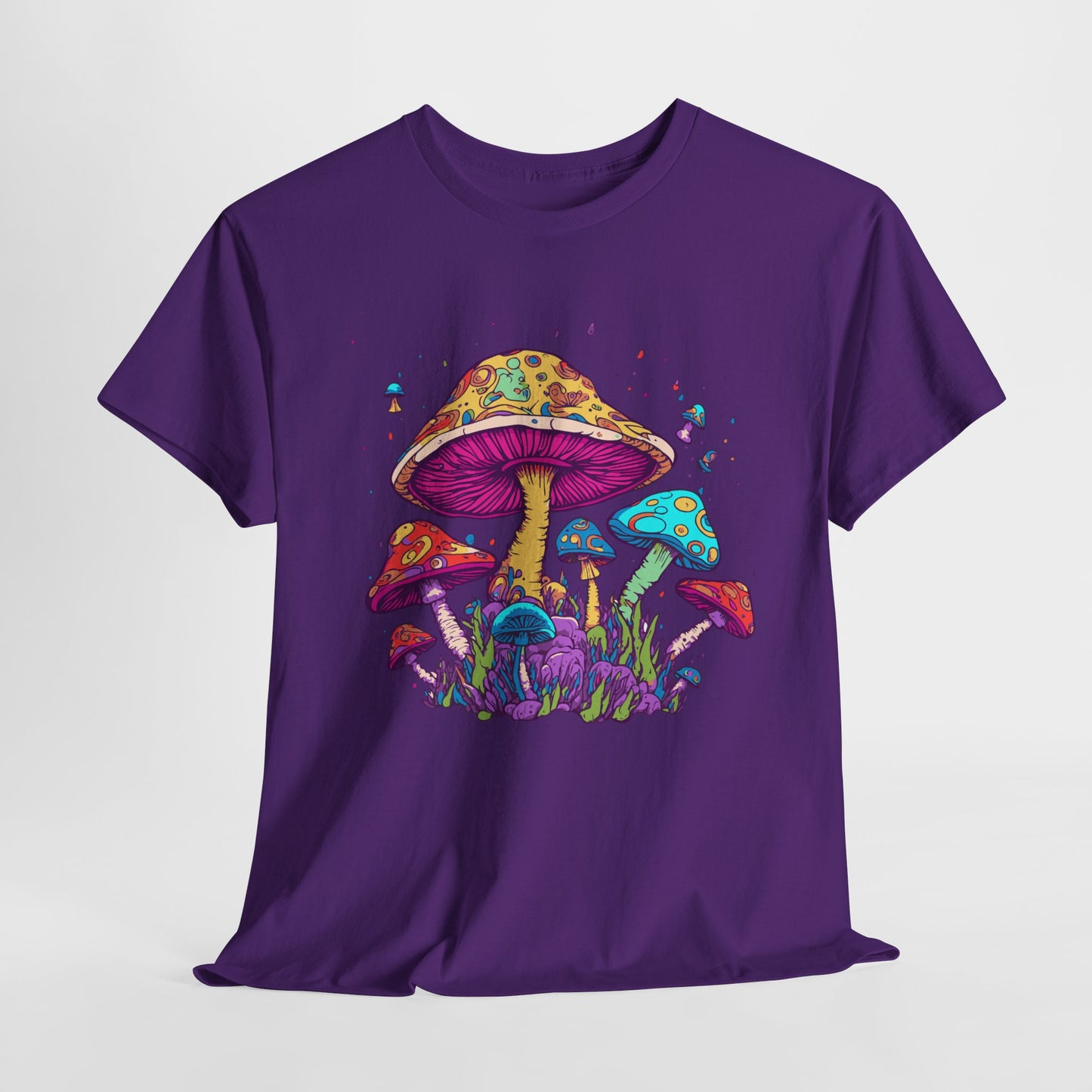 Mushrooms T-Shirt With Psychedelic Mushrooms TShirt For Neon Shrooms T Shirt With Colorful Mushrooms Tee For Hippy Shirt For Groovy Fungi Shirt