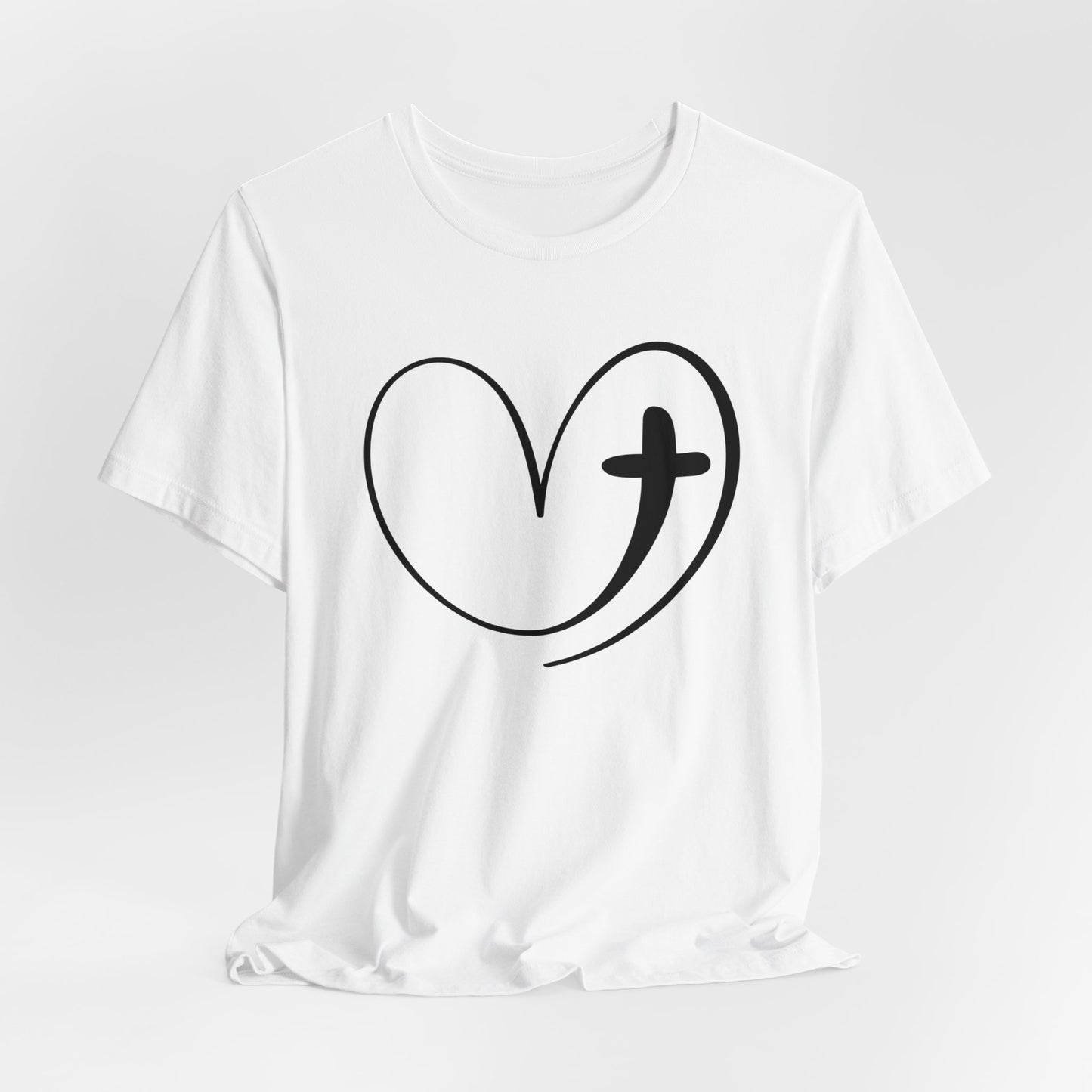 Heart T-Shirt For Easter TShirt For Christian Cross T Shirt