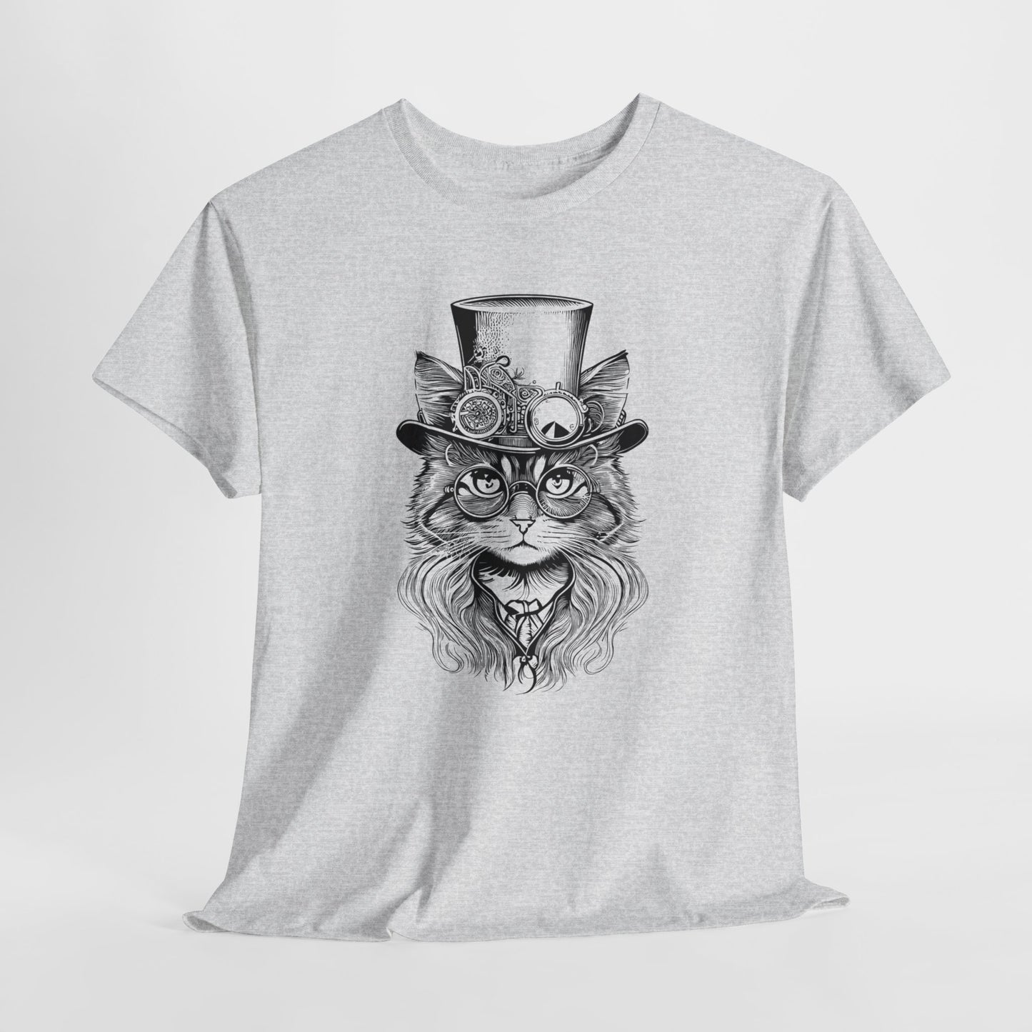 Steampunk Cat T-Shirt For Retro T Shirt For Science Fiction TShirt For Victorian Shirt For Wild West TShirt For Steam Punk Gift