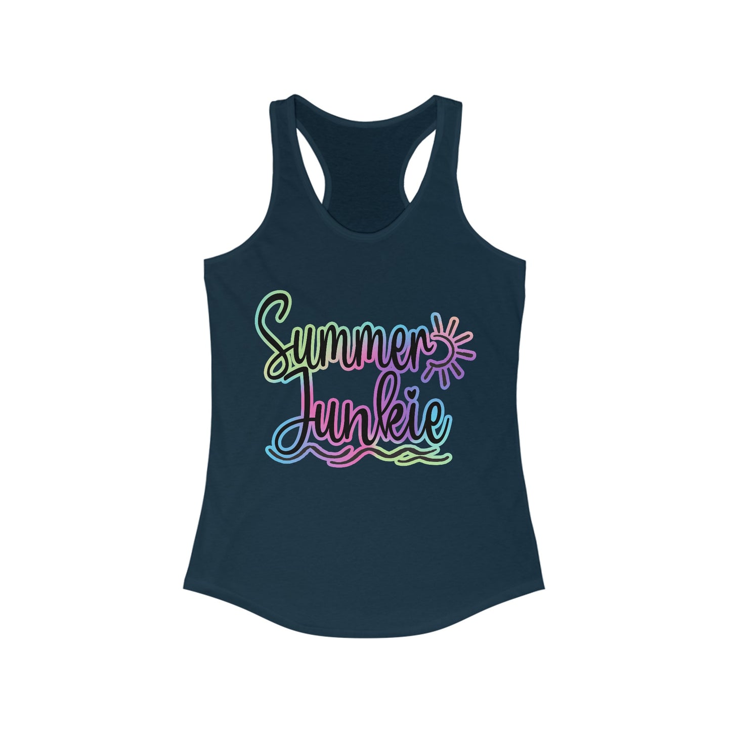 Summer Junkie Tank Top For Outdoor Lovers Colorful Tee