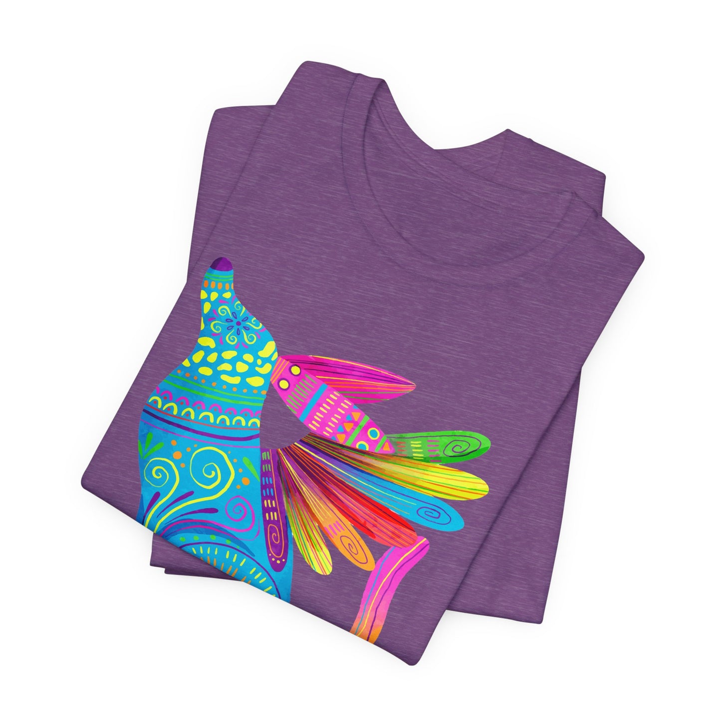 Mexican Folk Art T-Shirt For Cinco de Mayo TShirt For Winged Dog Watercolor T Shirt