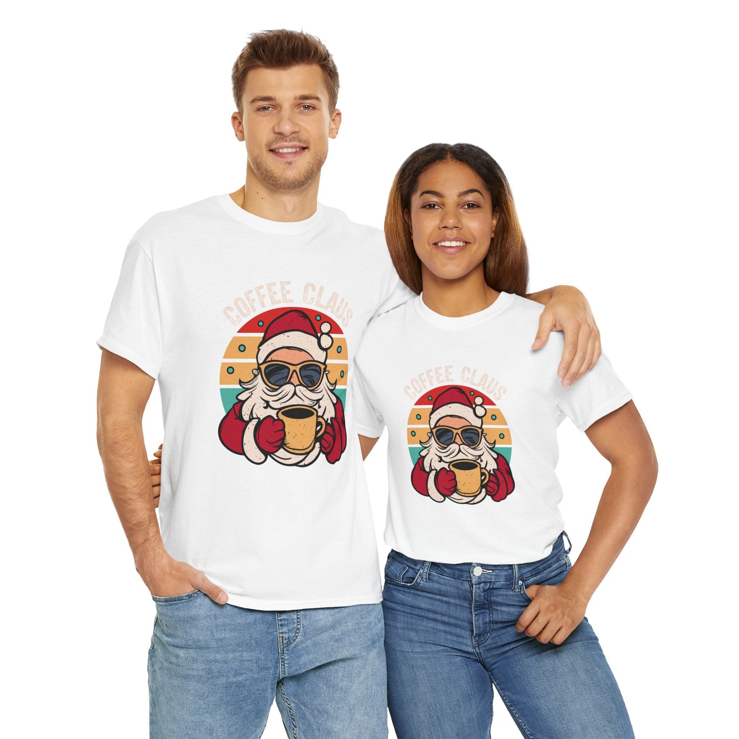 Festive Coffee T-Shirt For Santa Claus T Shirt For Holiday Vibes TShirt For Christmas Tee