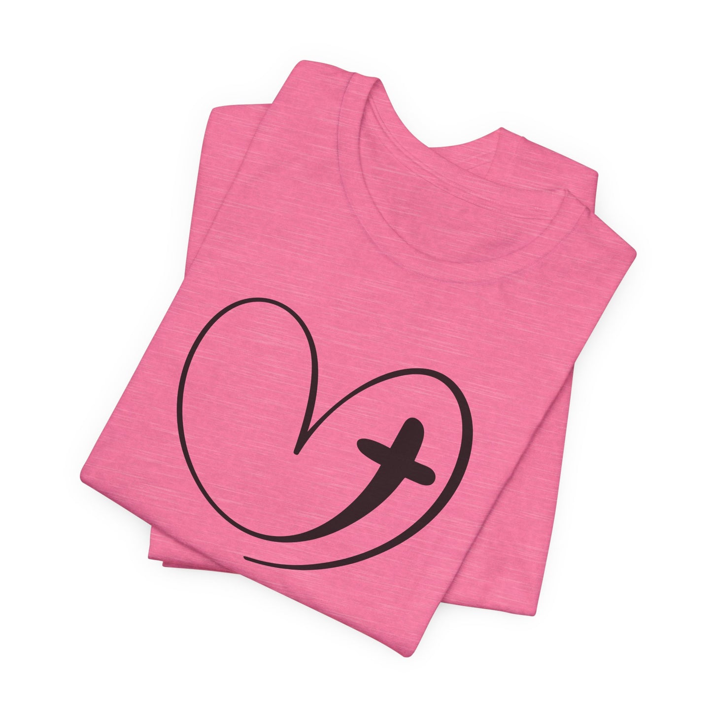 Heart T-Shirt For Easter TShirt For Christian Cross T Shirt