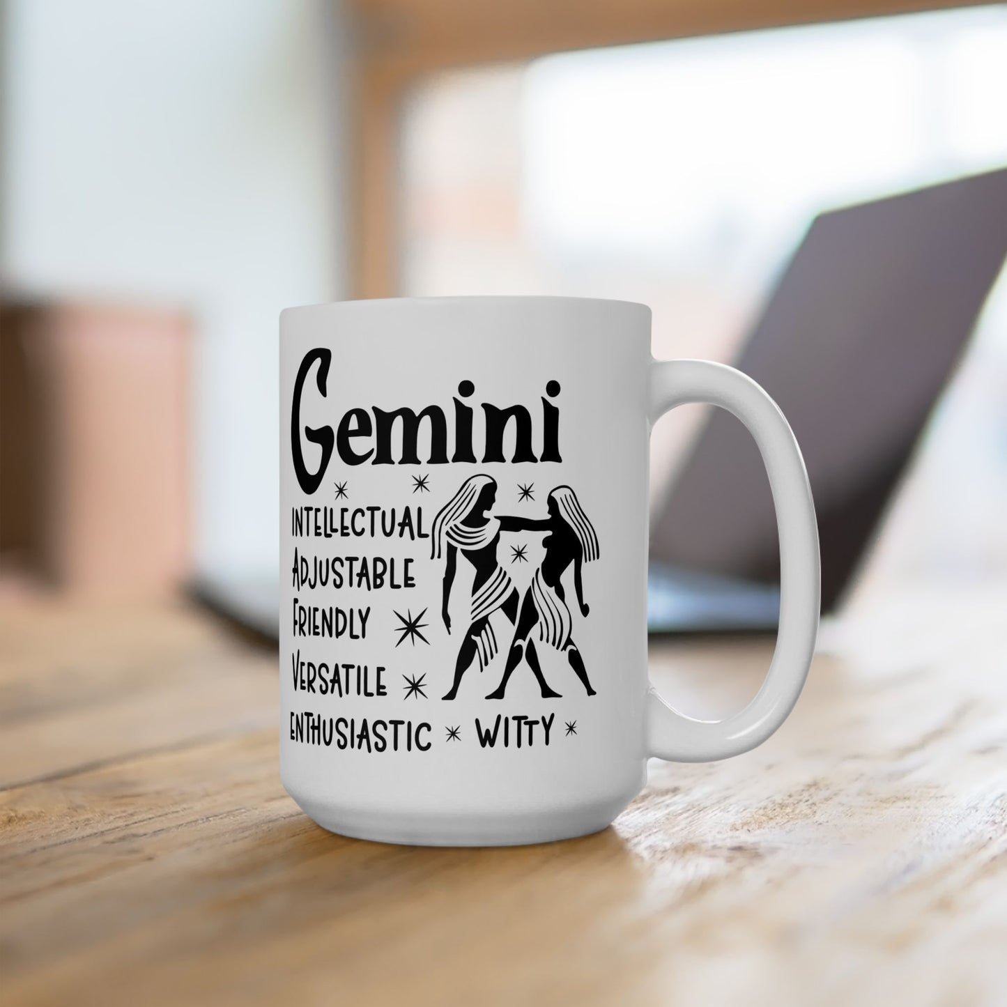 Gemini Ceramic Mug For Zodiac Coffee Cup For Astrology Birthday Gift Idea