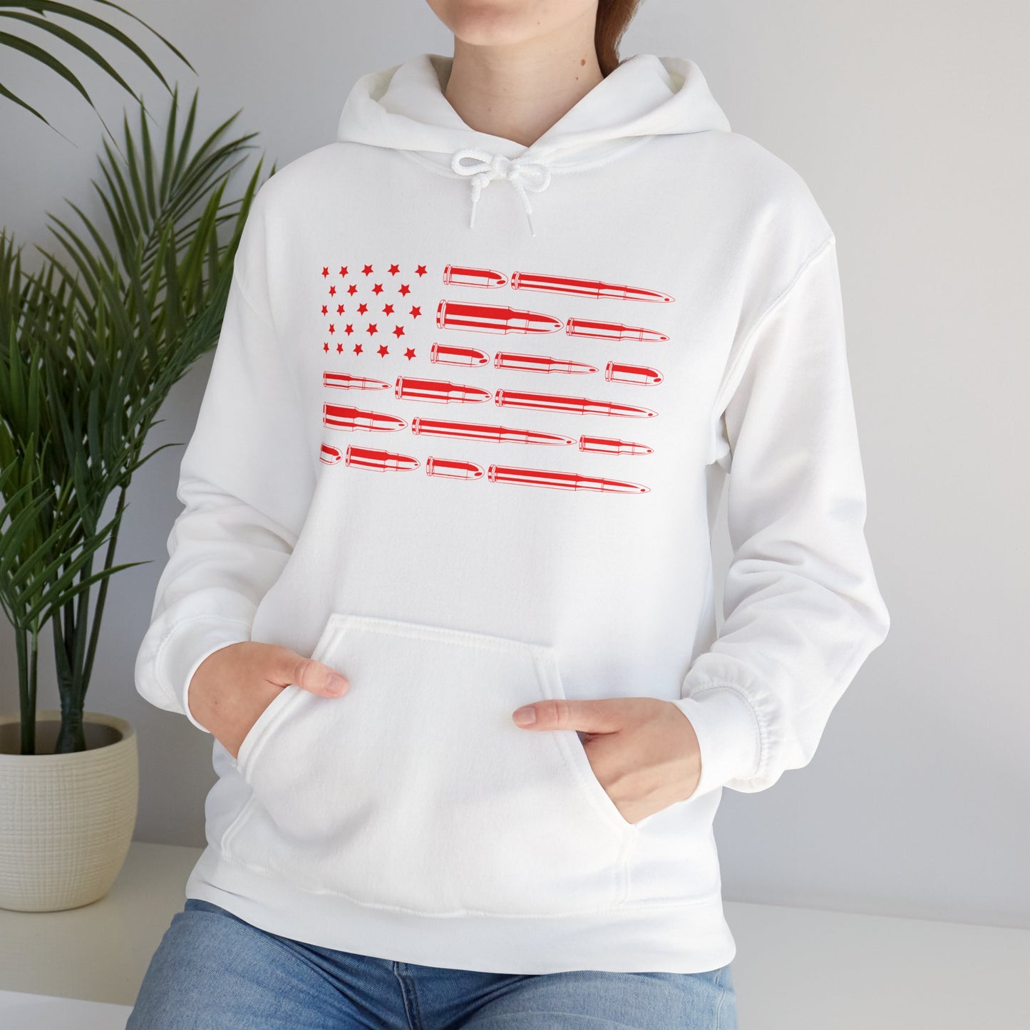 Bullet Flag Hooded Sweatshirt For Patriotic 2A Hoodie