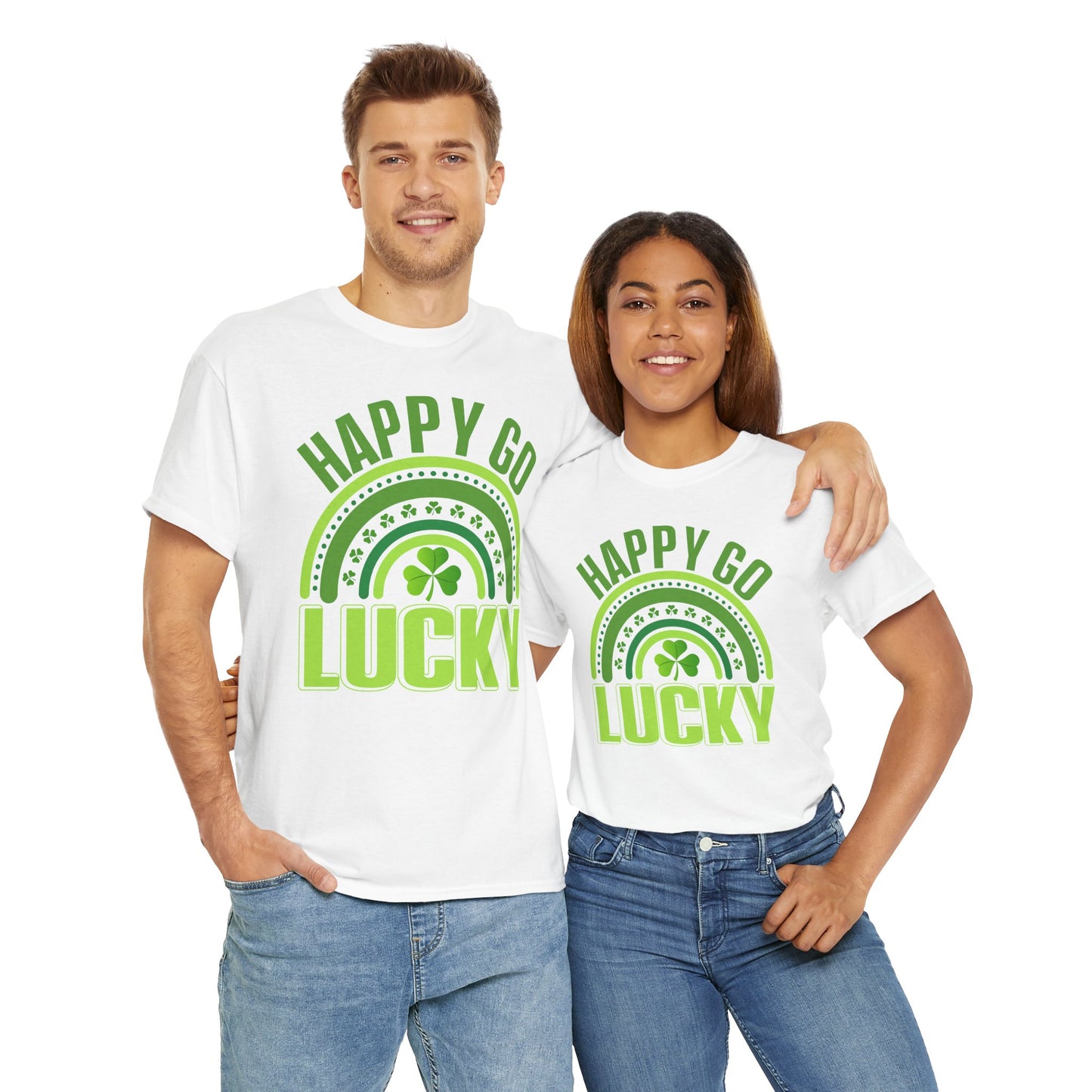 Happy Go Lucky T-Shirt For St Patrick's Day TShirt For Irish Holiday T Shirt