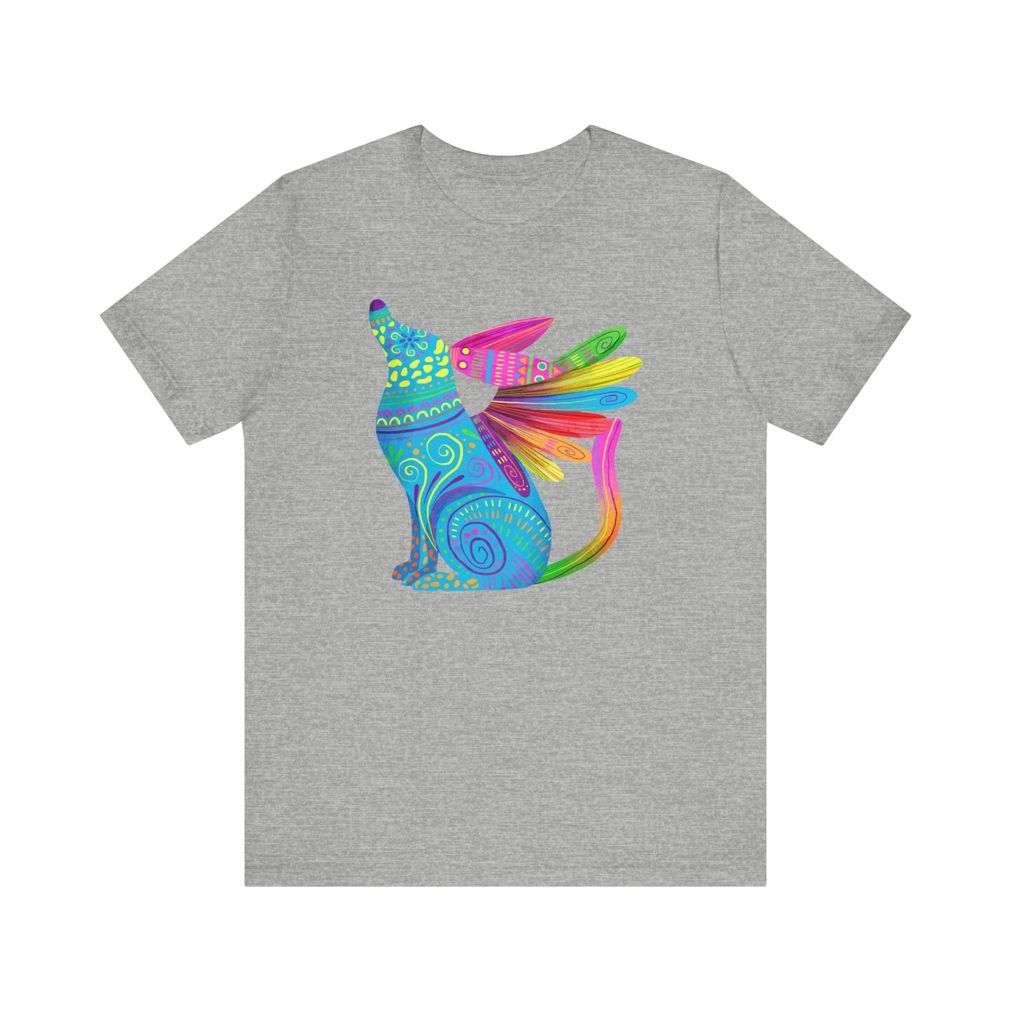 Mexican Folk Art T-Shirt For Cinco de Mayo TShirt For Winged Dog Watercolor T Shirt