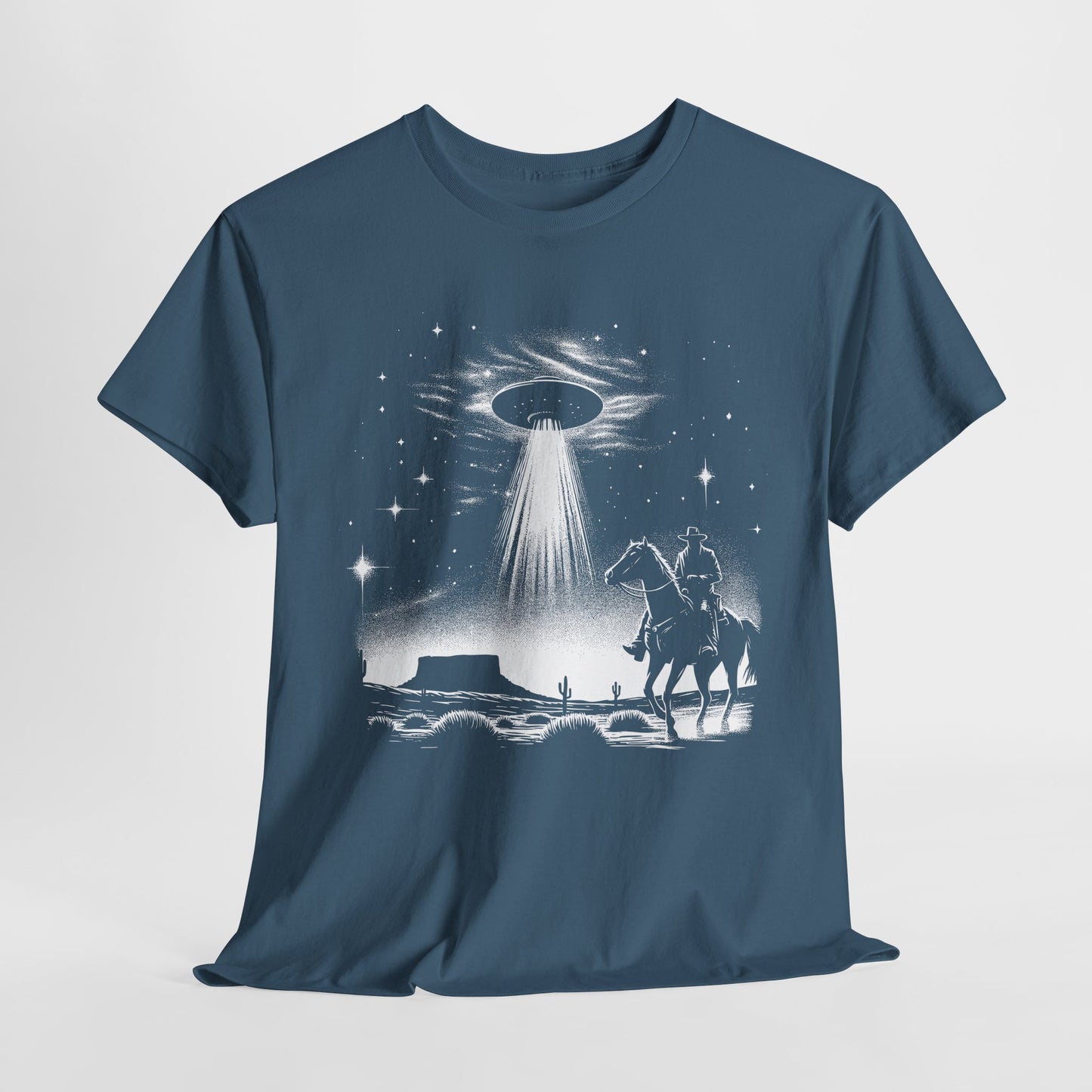 Cowboy UFO T-Shirt For Alien Invasion T Shirt For Close Desert Encounter TShirt