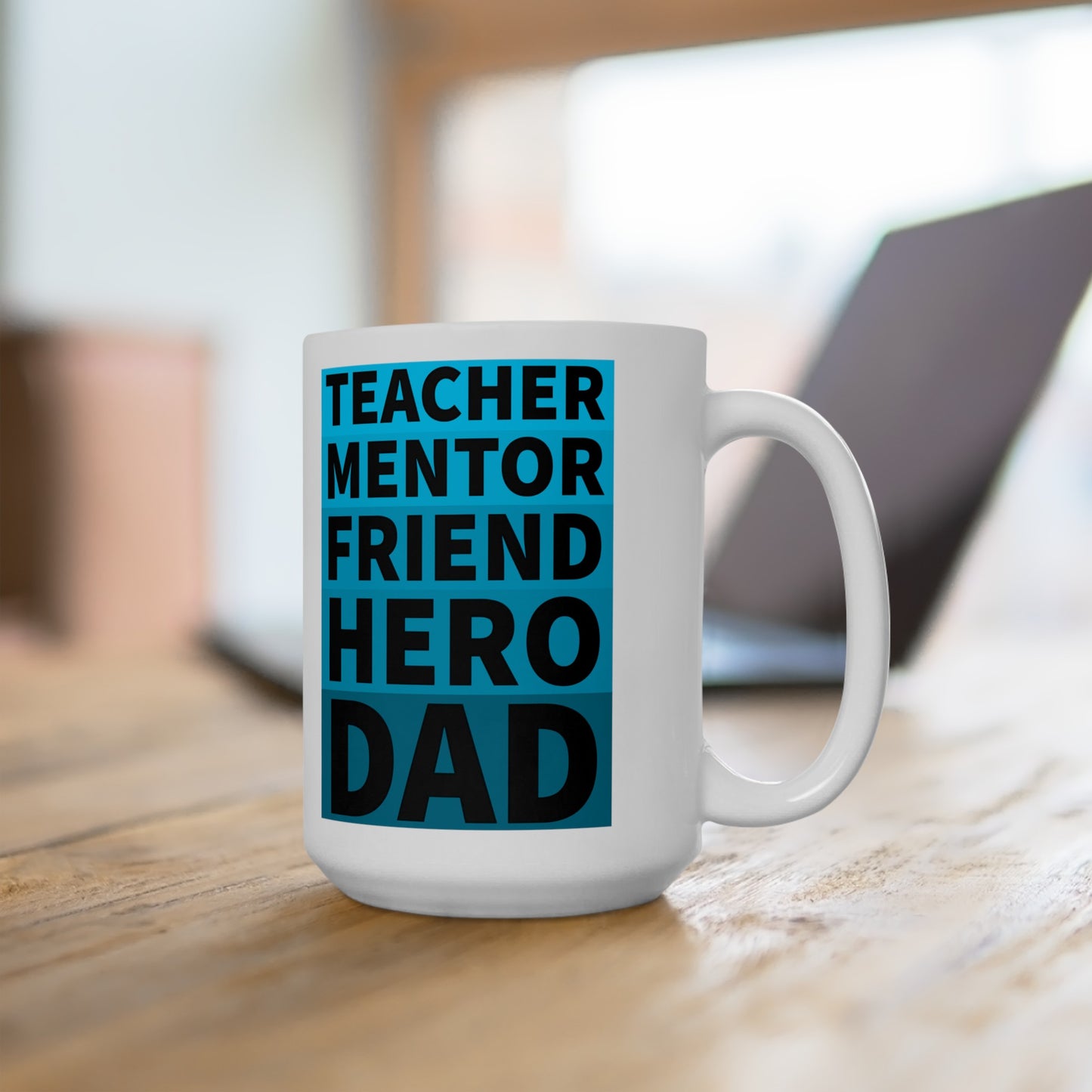 Mentor Ceramic Mug For Teacher Friend Hero Coffee Cup For Fathers' Day Gift For Dad (15oz)