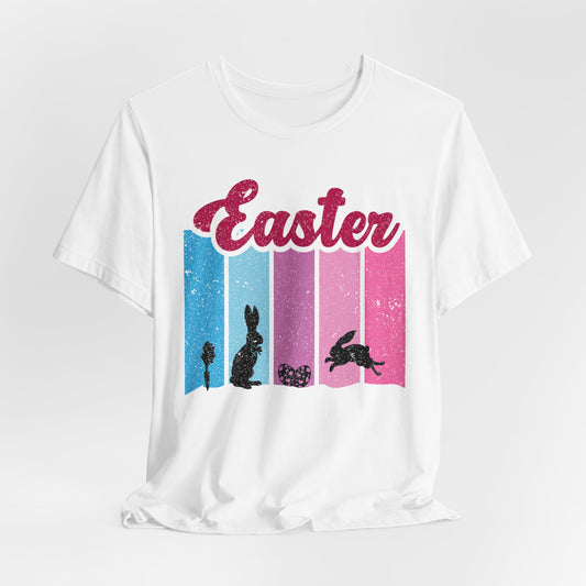 Bunny Scene T-Shirt For Easter Vibes T Shirt For Christian Holiday TShirt