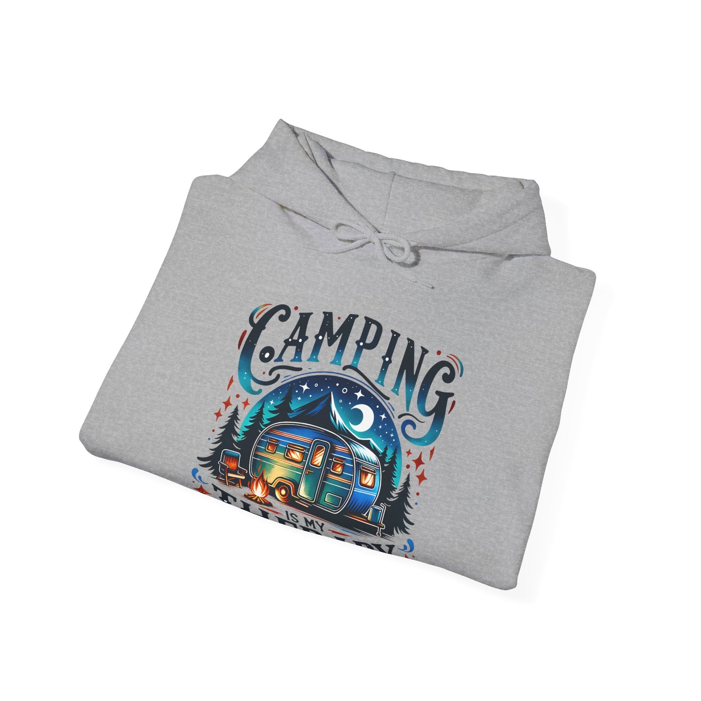 Camping Is My Therapy Hoodie ForCanned Ham Hooded Sweatshirt For Cozy Camp Hoodie