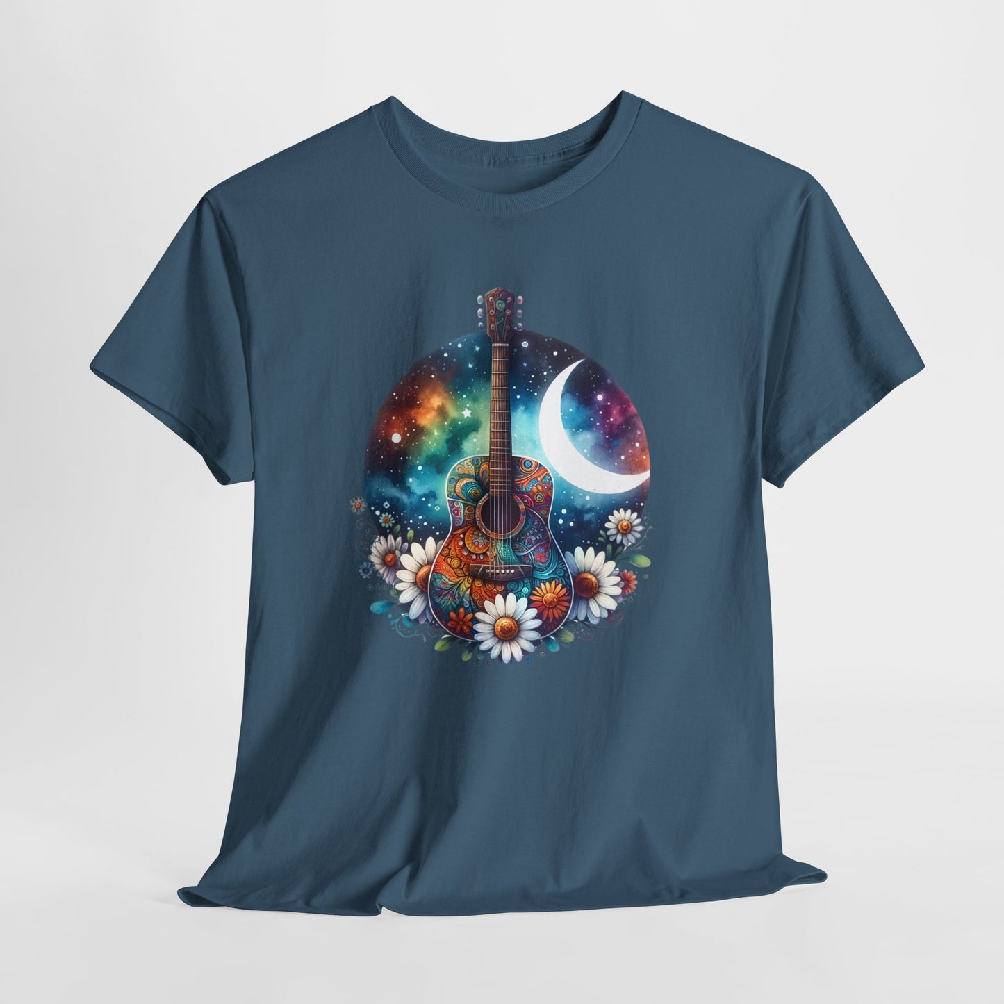 Cosmic Guitar Tee Bohemian Style for Music Lovers T-Shirt