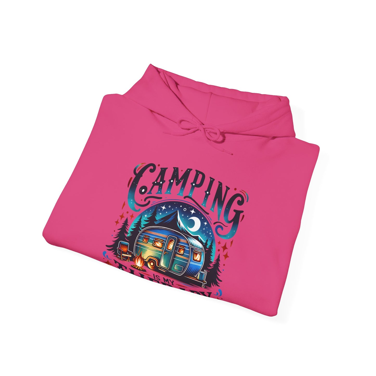 Camping Is My Therapy Hoodie ForCanned Ham Hooded Sweatshirt For Cozy Camp Hoodie