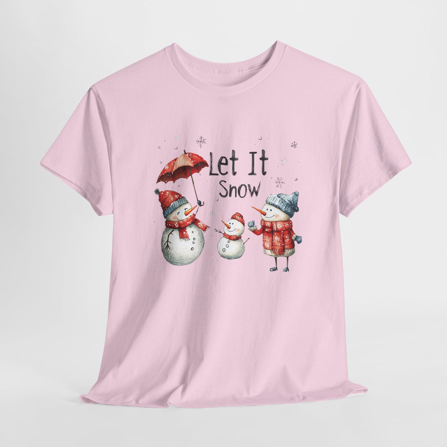 Let It Snow T-Shirt For Snowman T Shirt For Festive Christmas TShirt