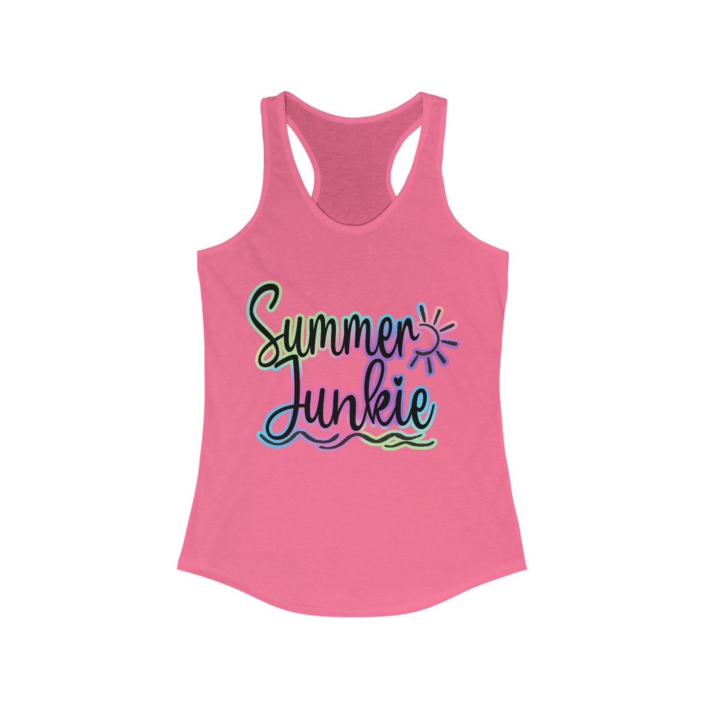 Summer Junkie Tank Top For Outdoor Lovers Colorful Tee