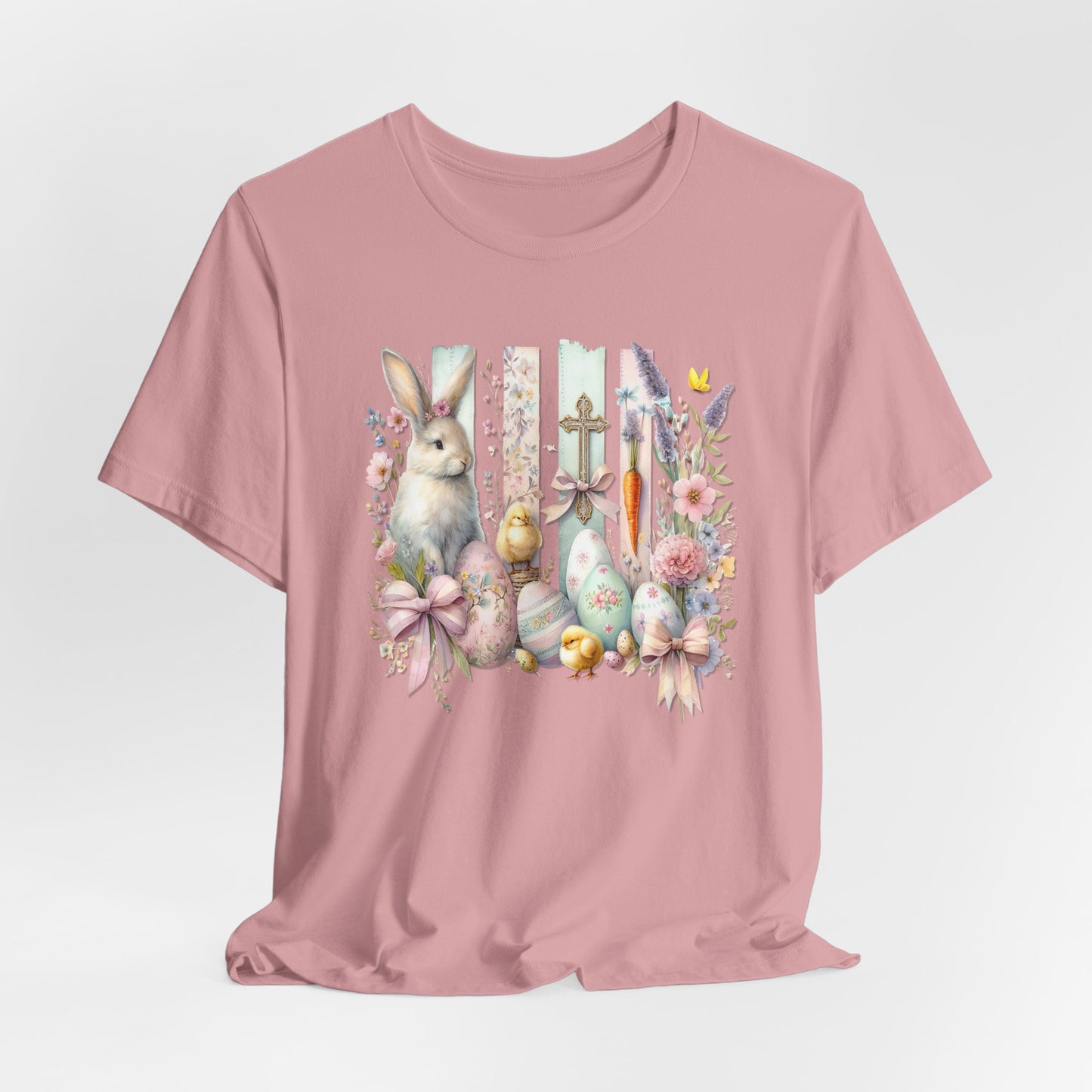 Easter Bunny Collage Tee - Festive Spring Vibes Graphic T-Shirt