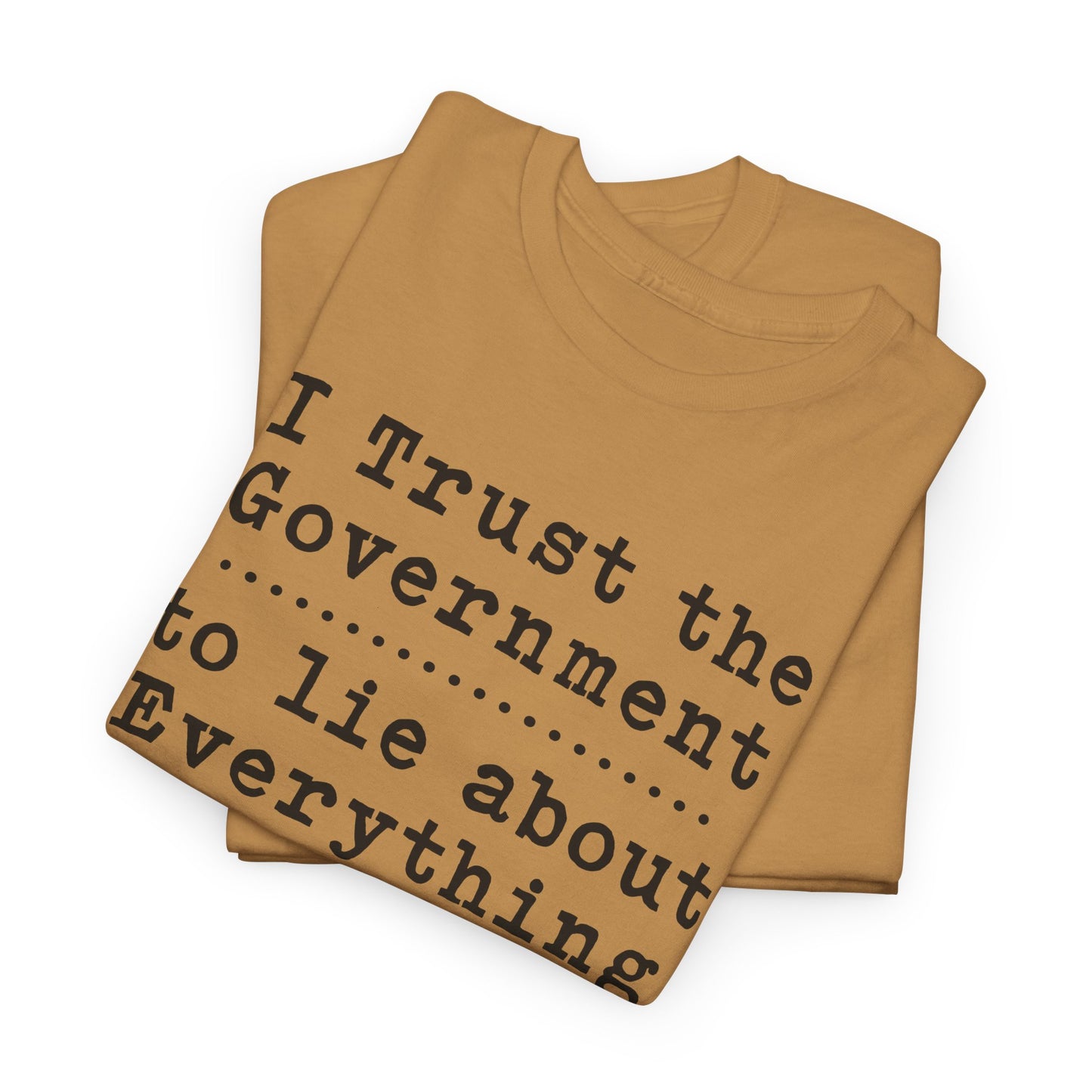 I Trust the Government T-Shirt Statement Shirt for Political Activists Tee