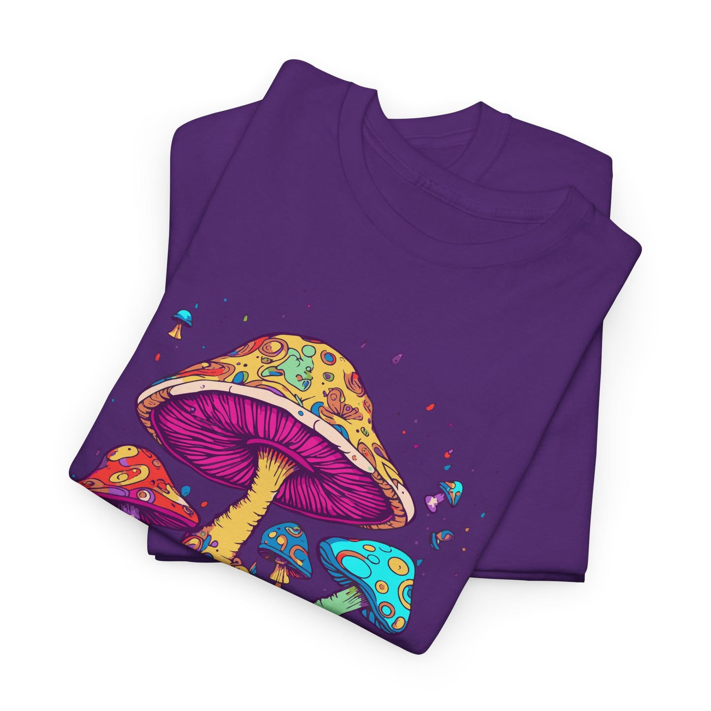 Mushrooms T-Shirt With Psychedelic Mushrooms TShirt For Neon Shrooms T Shirt With Colorful Mushrooms Tee For Hippy Shirt For Groovy Fungi Shirt