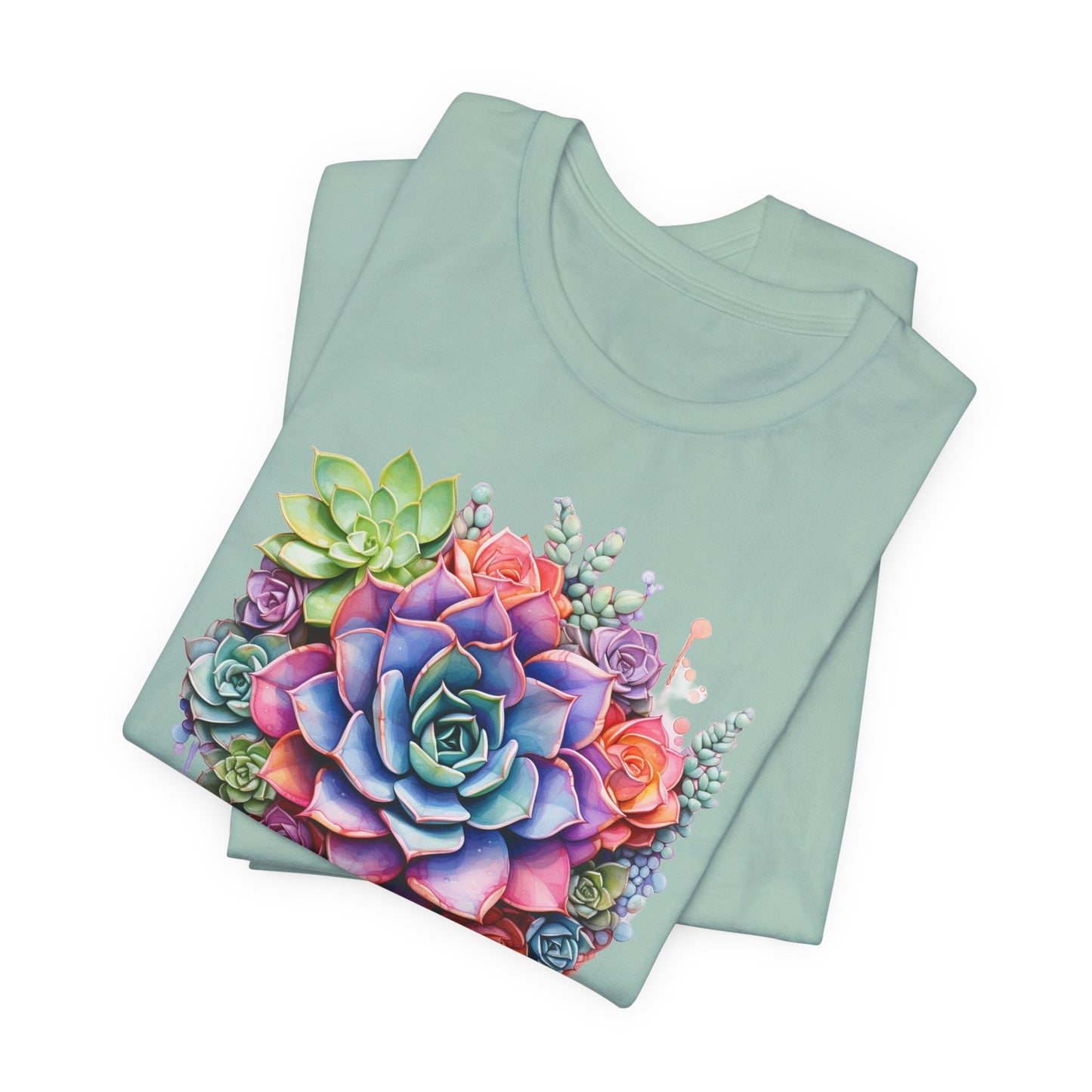 Succulent T-shirt For Cacti TShirt For Watercolor T Shirt For Plant Lovers Tee