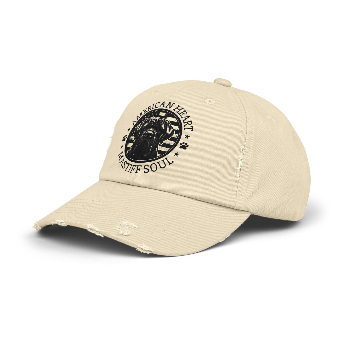 American Heart Mastiff Soul Ball Cap - Patriotic Dog Lover Hat