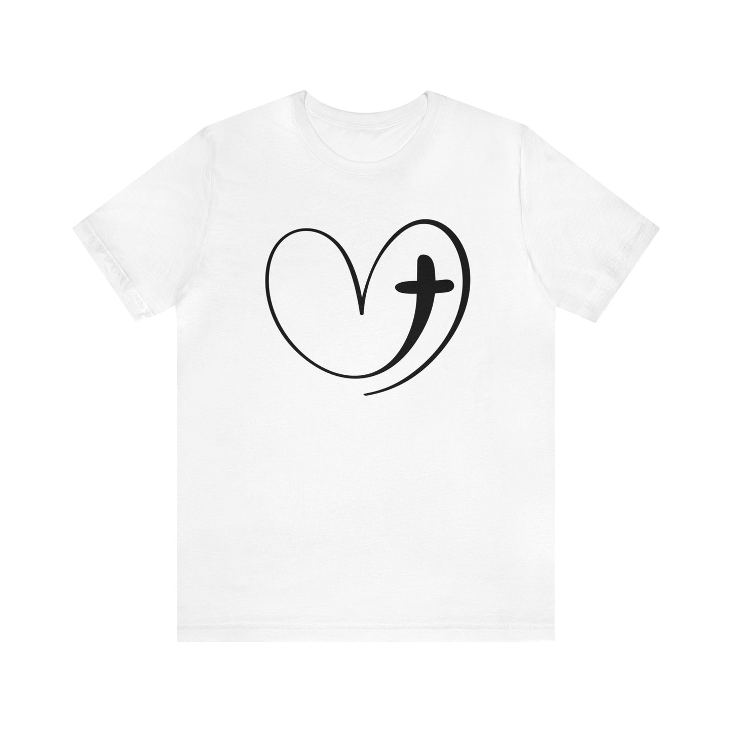 Heart T-Shirt For Easter TShirt For Christian Cross T Shirt