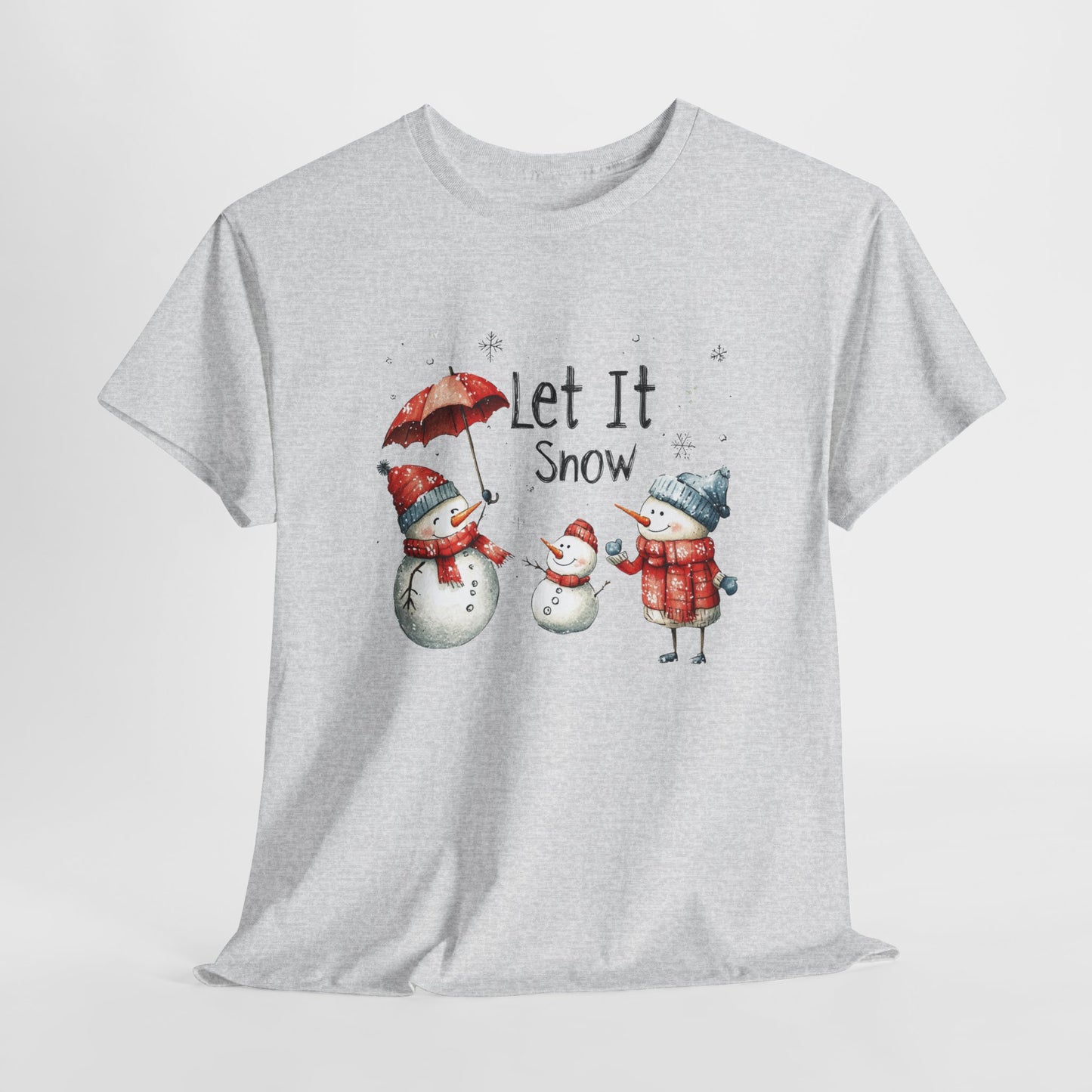 Let It Snow T-Shirt For Snowman T Shirt For Festive Christmas TShirt