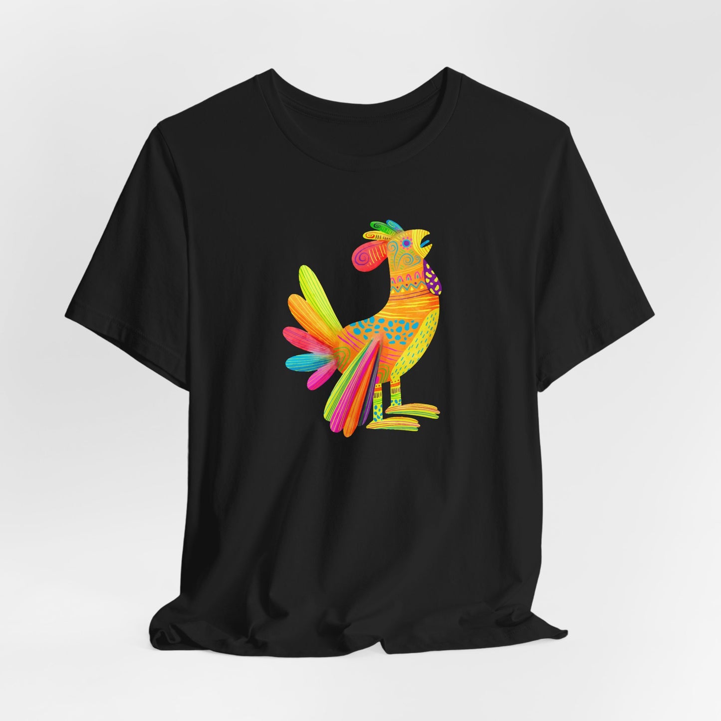 Mexican Folk Art T-Shirt For Watercolor Rooster T Shirt For Cinco de Mayo TShirt