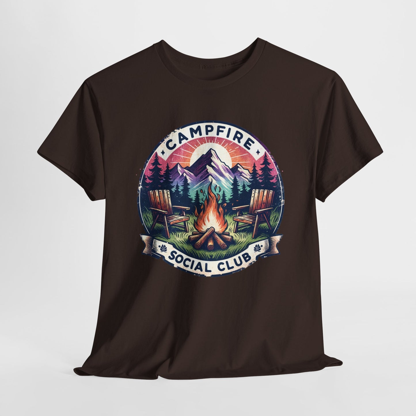 Campfire Social Club T-Shirt For Camping T Shirt For Outdoorsy Fire TShirt