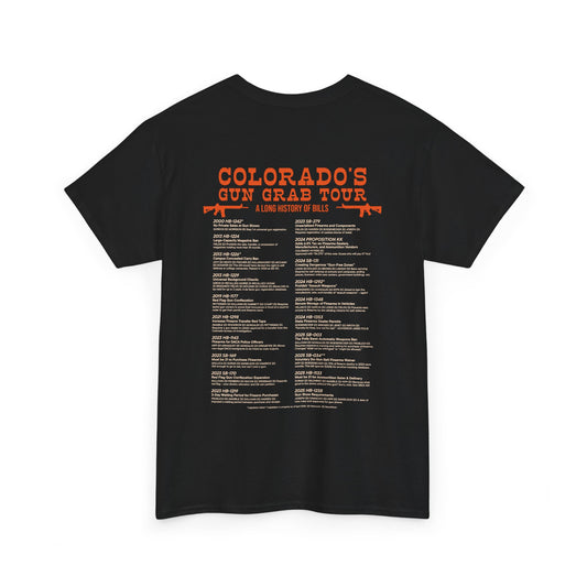 Rock 'N' Roll  Recoil Second Amendment T-Shirt - Colorado Gun Grab Tour