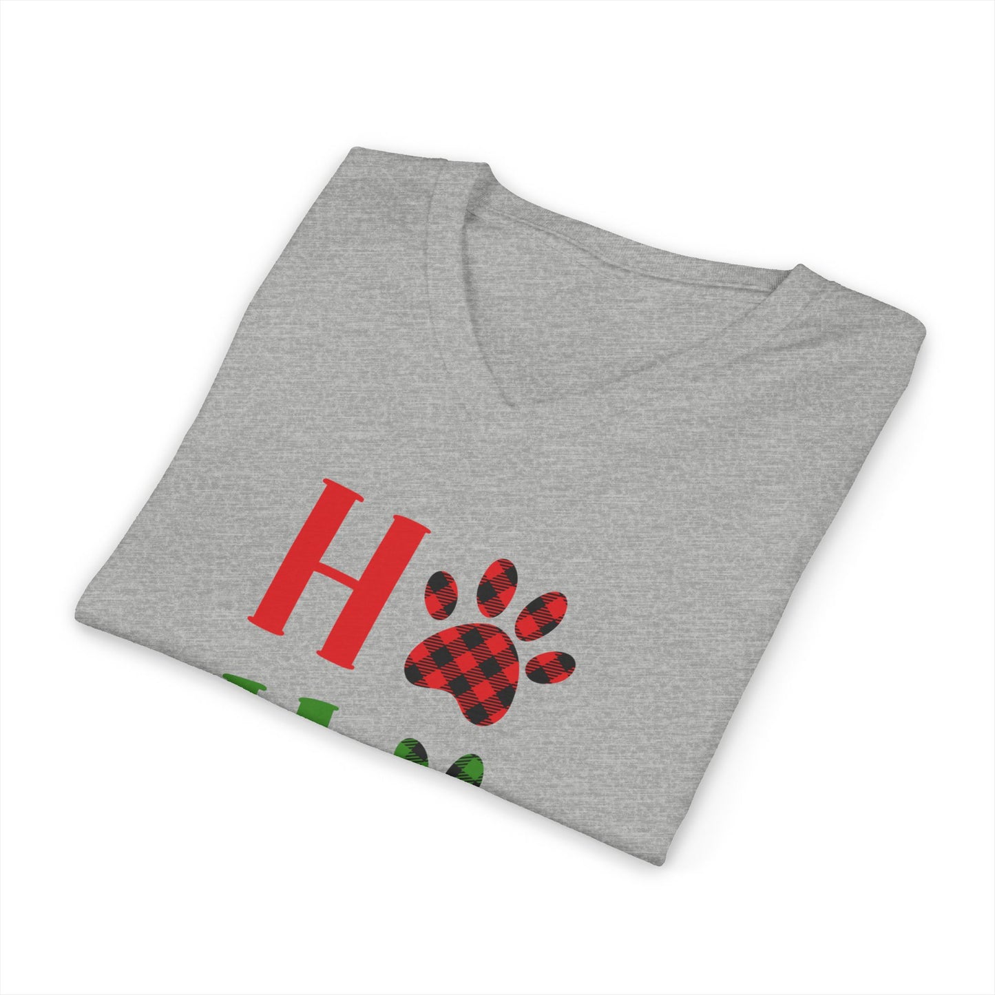 Ho Ho Ho Paw Print Christmas T-Shirt