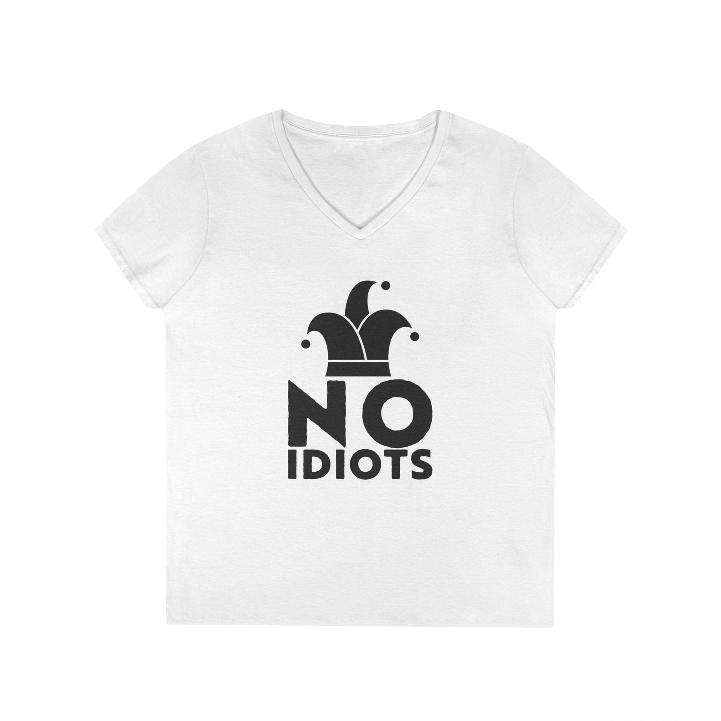 No Idiots Witty Vibe V-Neck