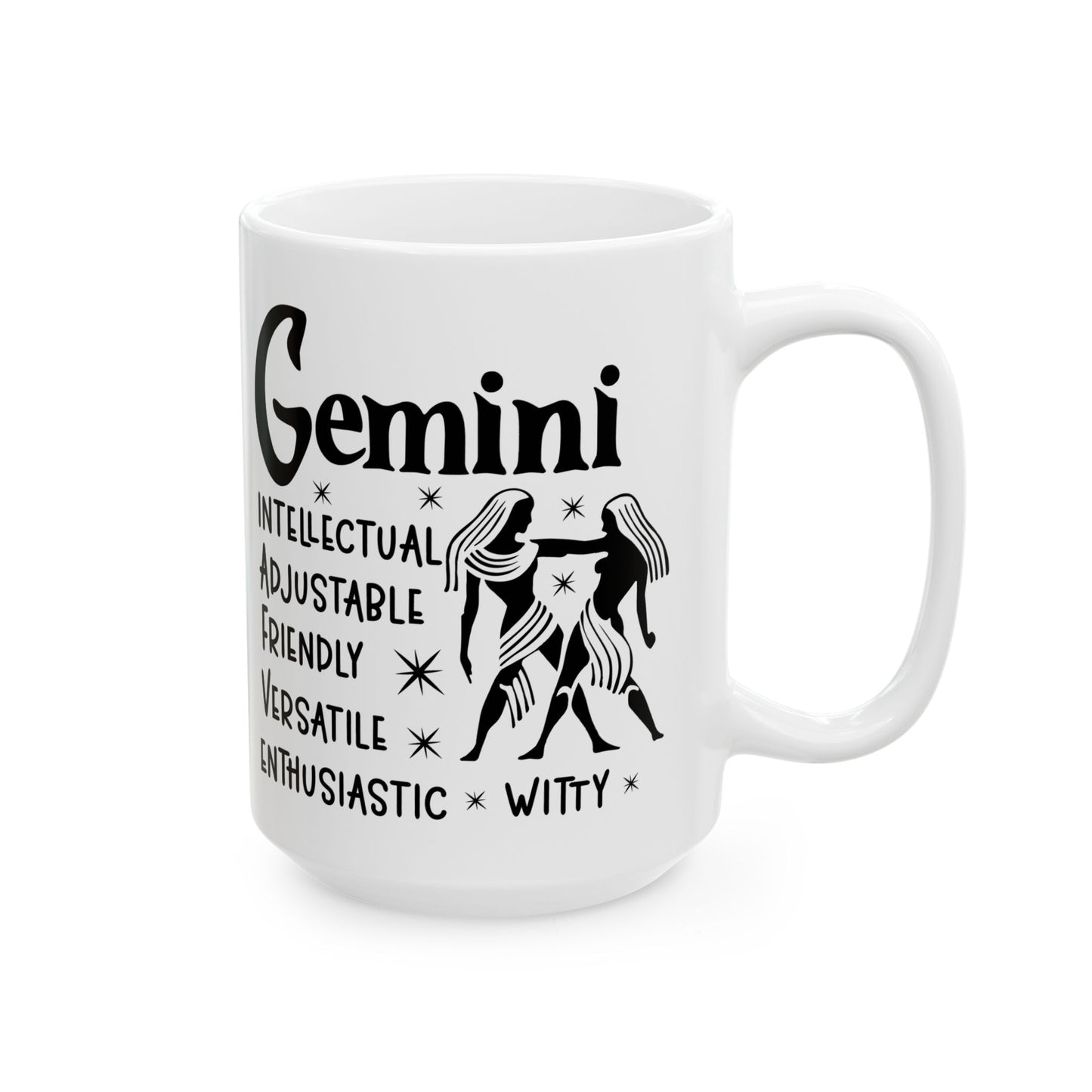 Gemini Ceramic Mug For Zodiac Coffee Cup For Astrology Birthday Gift Idea