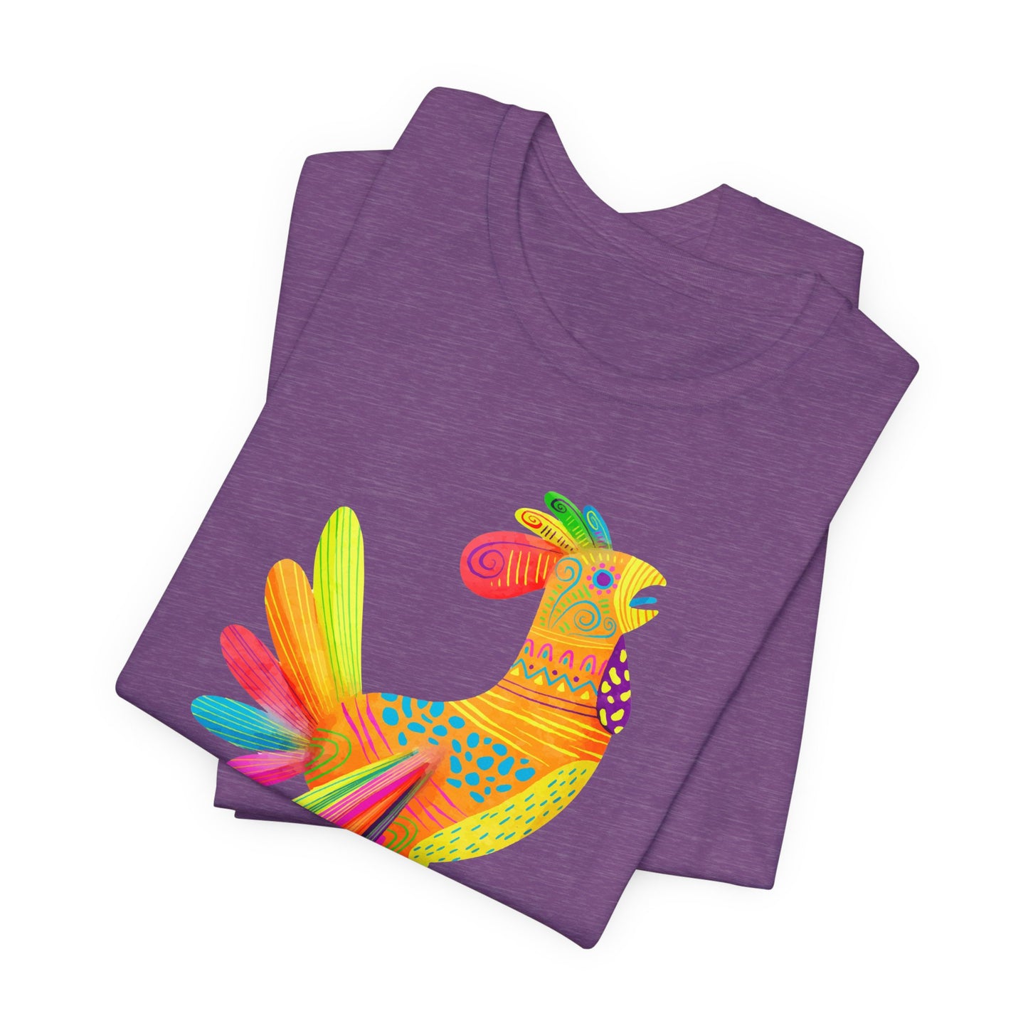 Mexican Folk Art T-Shirt For Watercolor Rooster T Shirt For Cinco de Mayo TShirt