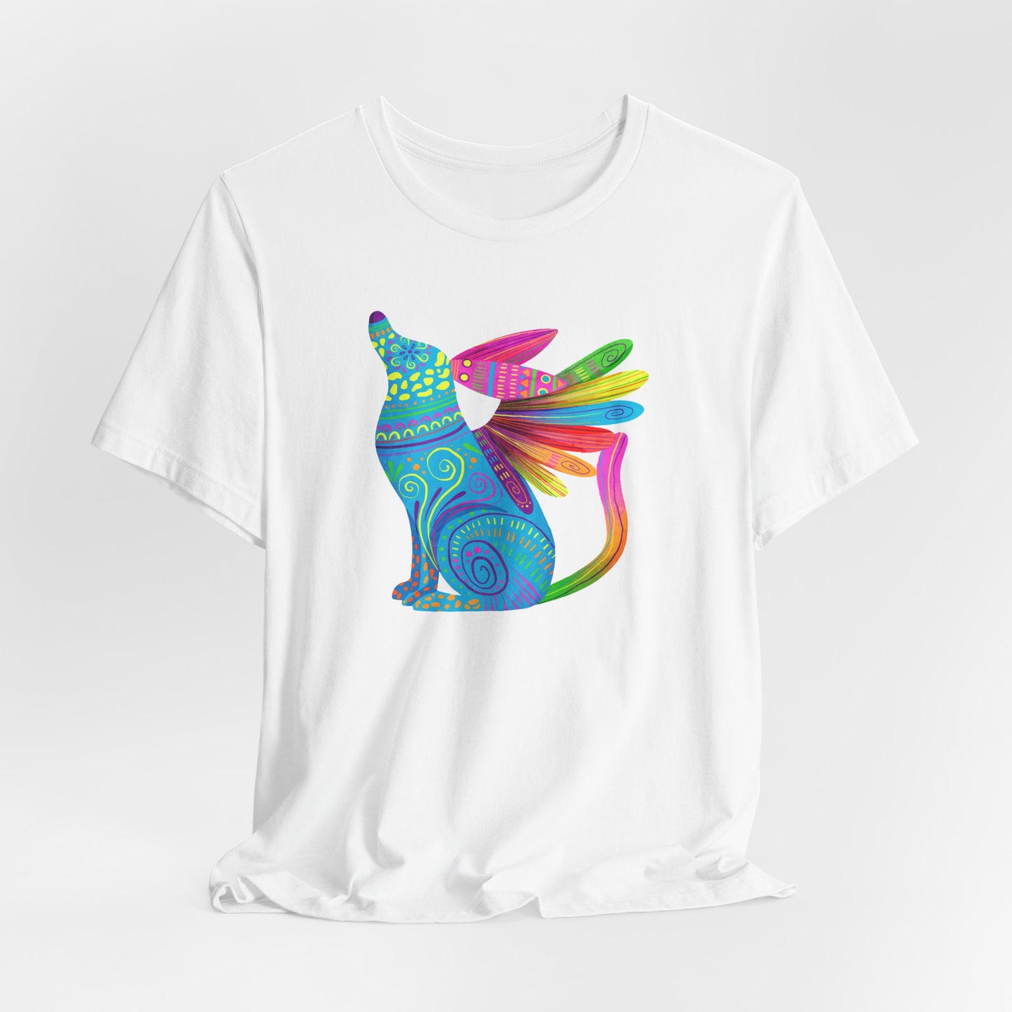 Mexican Folk Art T-Shirt For Cinco de Mayo TShirt For Winged Dog Watercolor T Shirt