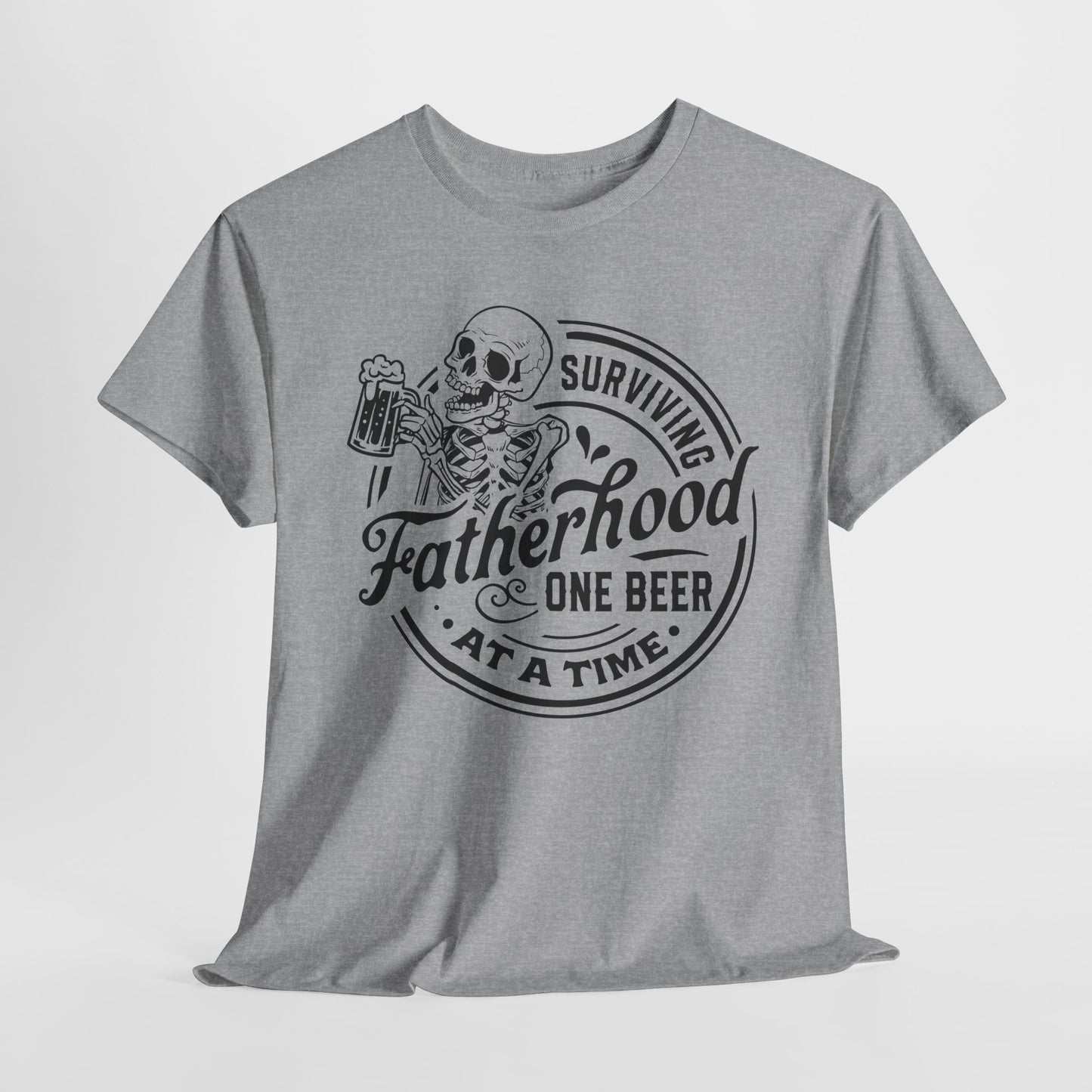 Surviving Fatherhood T-Shirt For Funny Dad TShirt For Beer Drinker T Shirt